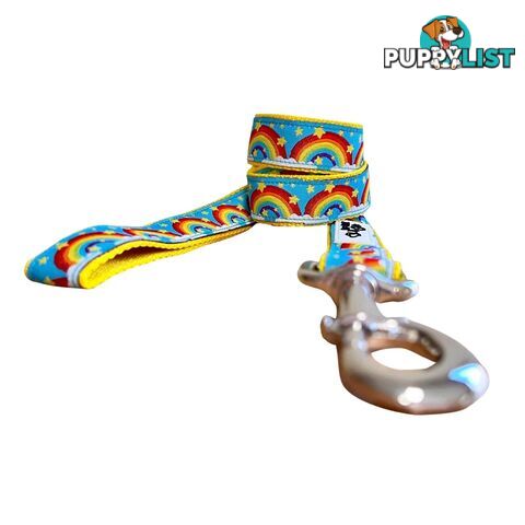 Rainbow Dog Lead / Dog Leash - Hand Made by The Bark Side - TBSLDRAIRED251.8