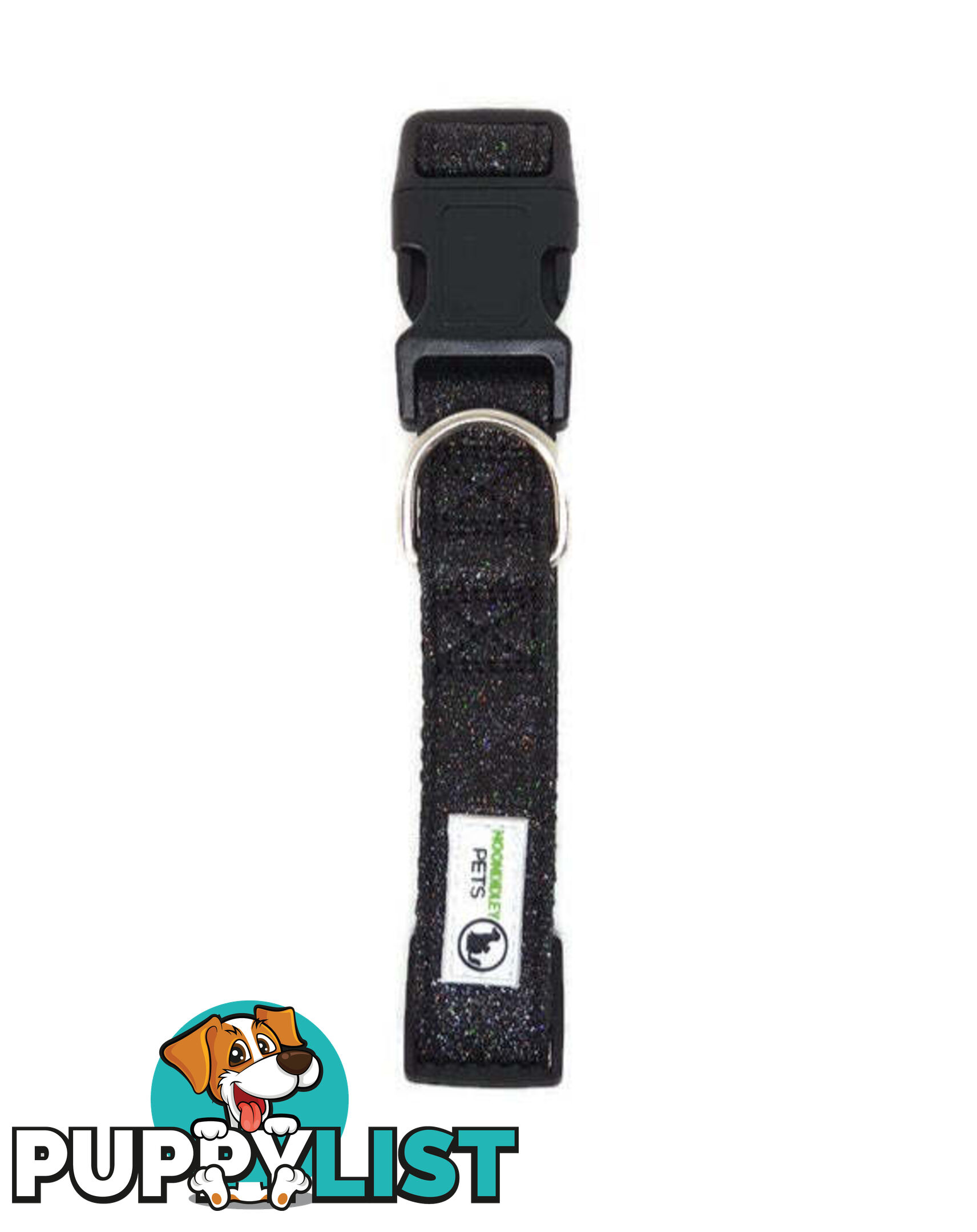 Bling Glitter Overlay Nylon Collar - Breakaway Buckle - Moondidley Pets - MDPCOLBLIXLHPNK