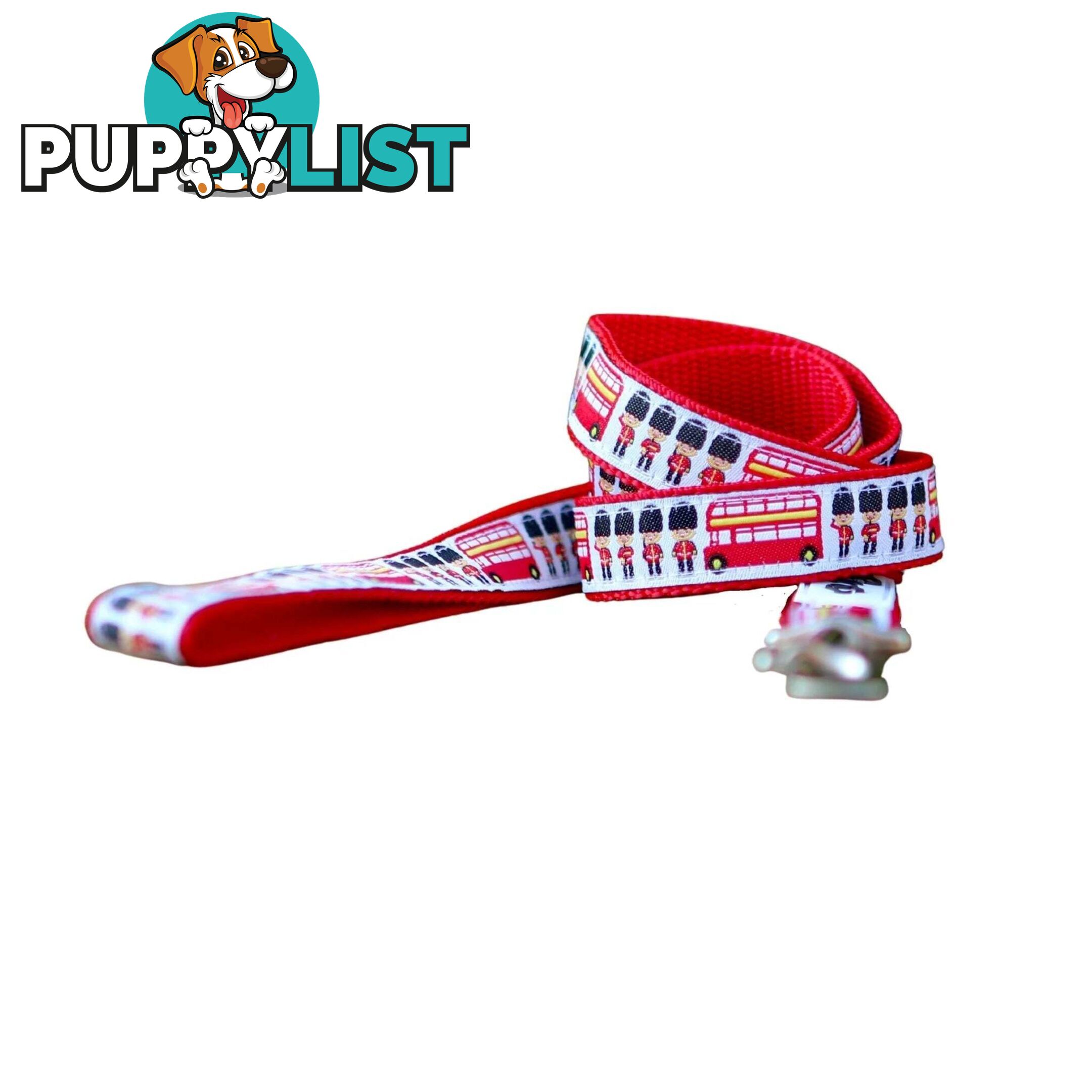London Themed Dog Lead / Dog Leash - Hand Made by The Bark Side - TBSLDLONBLK201.2