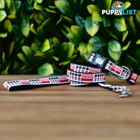 London Themed Dog Lead / Dog Leash - Hand Made by The Bark Side - TBSLDLONBLK201.2