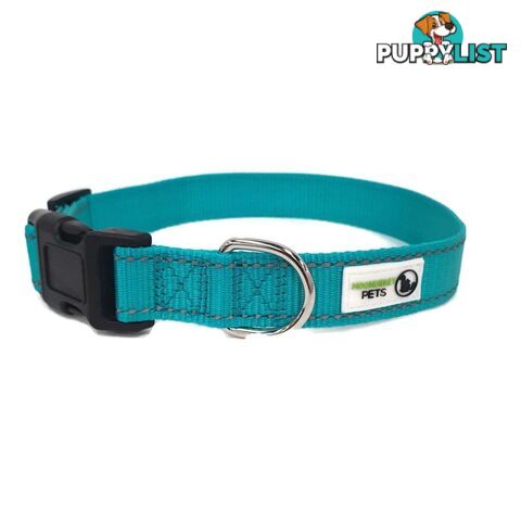 Nylon w/Reflective Stitching Dog Collar - Moondidley Pets - MDPCOLREFXLPUR