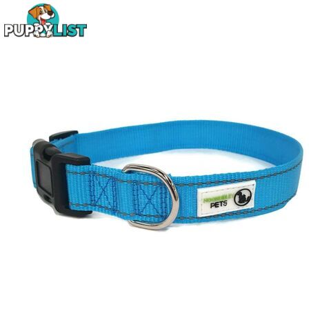 Nylon w/Reflective Stitching Dog Collar - Moondidley Pets - MDPCOLREFXLPUR