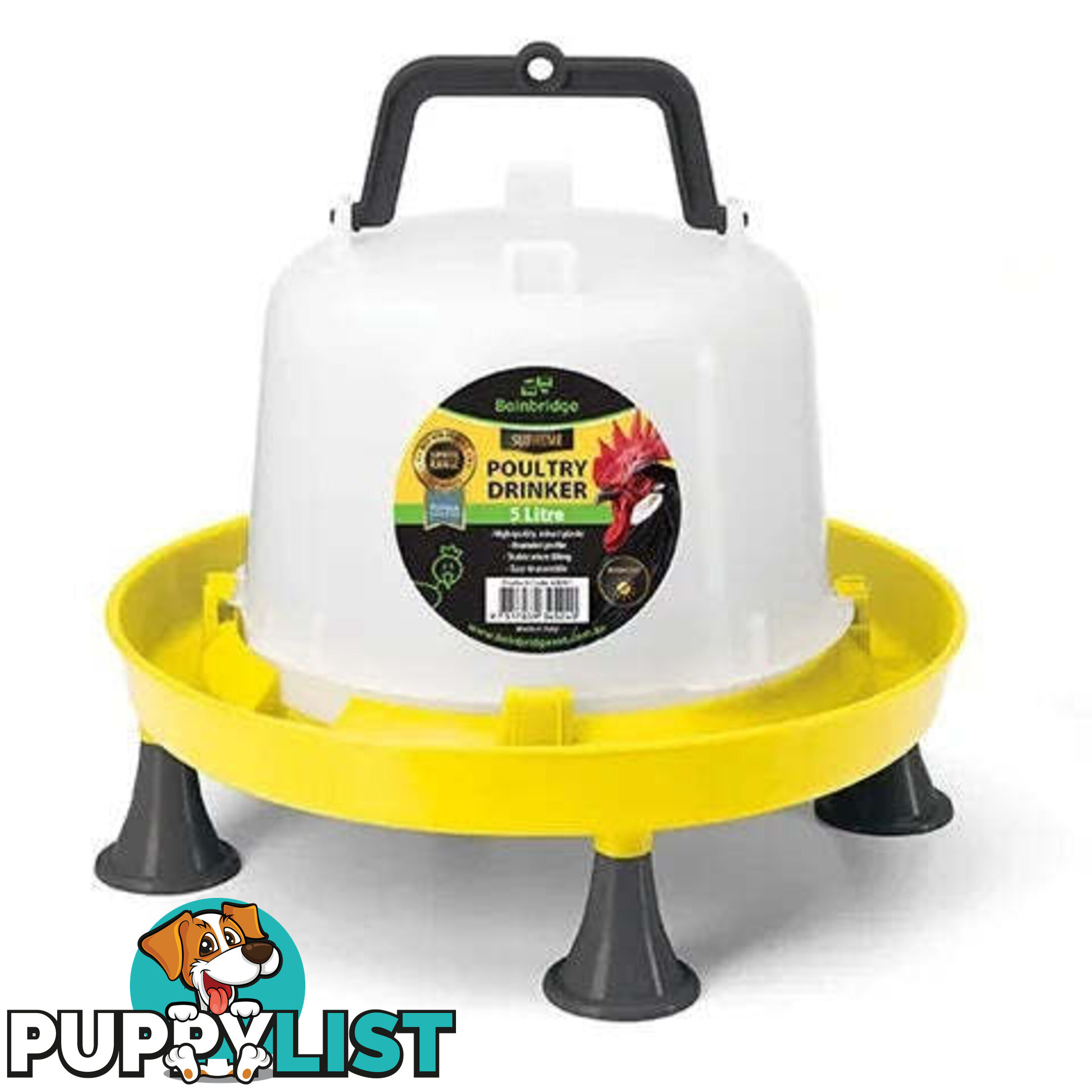 SUPREME POULTRY DRINKER WITH HANDLE - BAINBRIDGE - BB-A8092