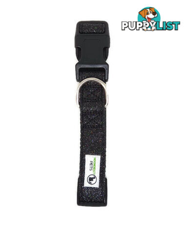 Bling Glitter Overlay Nylon Collar - Breakaway Buckle - Moondidley Pets - MDPCOLBLIXSHPNK