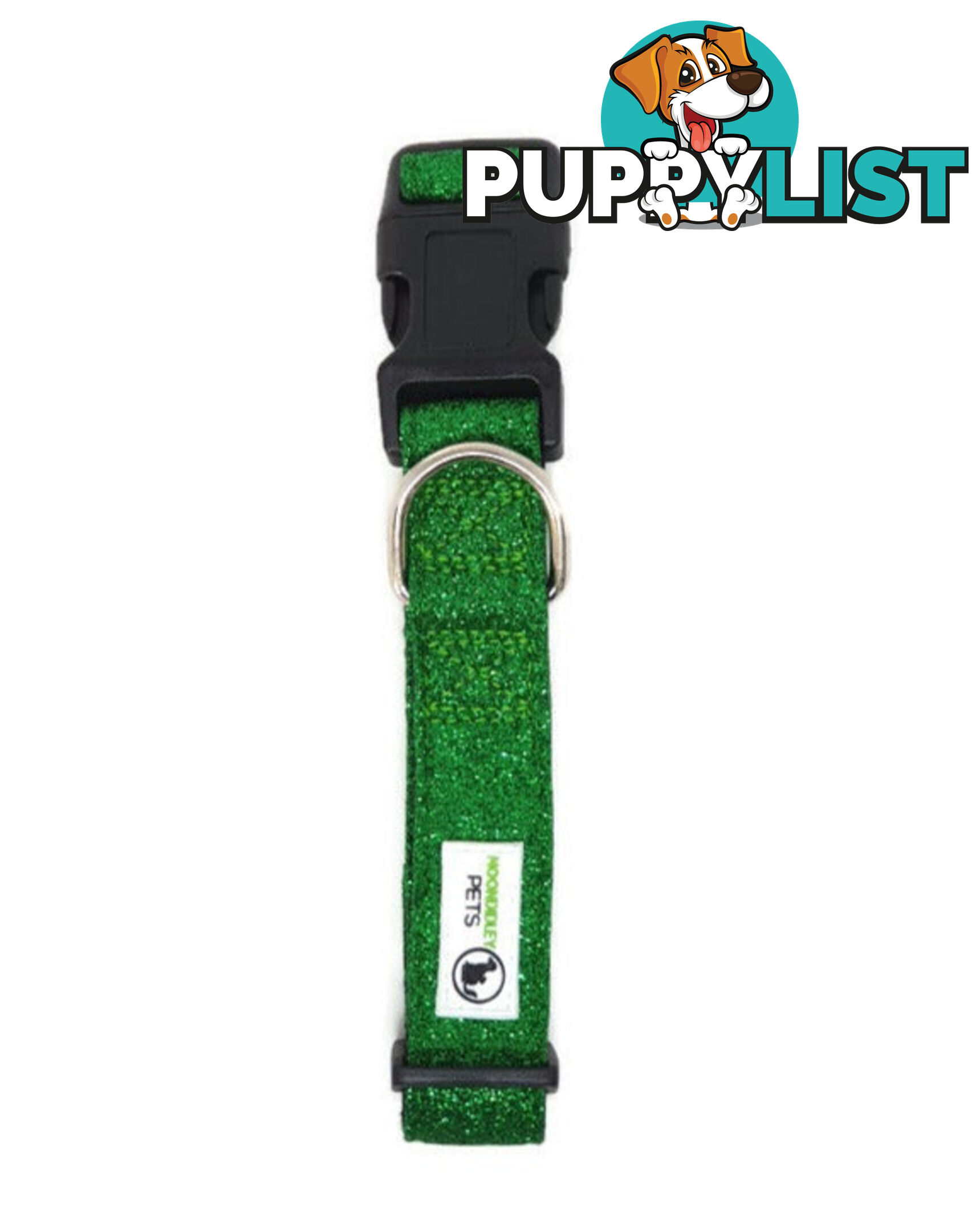 Bling Glitter Overlay Nylon Collar - Breakaway Buckle - Moondidley Pets - MDPCOLBLIXSHPNK