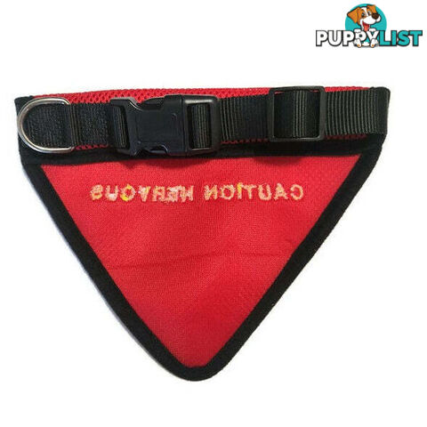 Bandana - "Caution Nervous" - Moondidley Pets - MDPBANCAUM