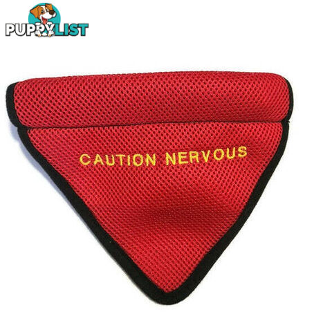 Bandana - "Caution Nervous" - Moondidley Pets - MDPBANCAUM