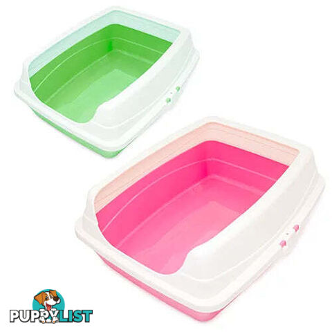 CAT LITTER TRAY WITH RIM - RECTANGULAR - BAINBRIDGE - BB-A7210