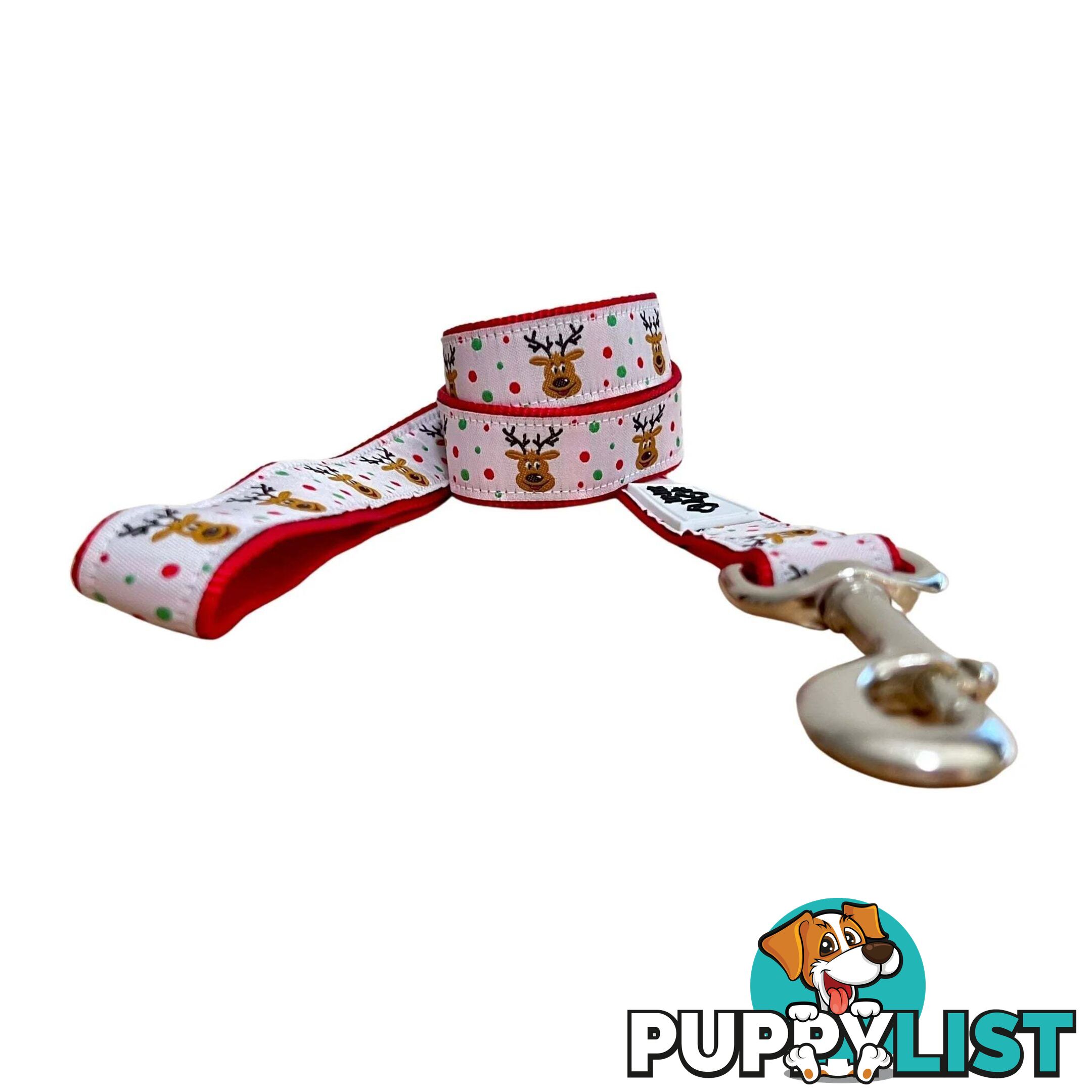 Christmas Dog Lead / Dog Leash - Hand Made by The Bark Side - TBSLDCHRSNO251.8