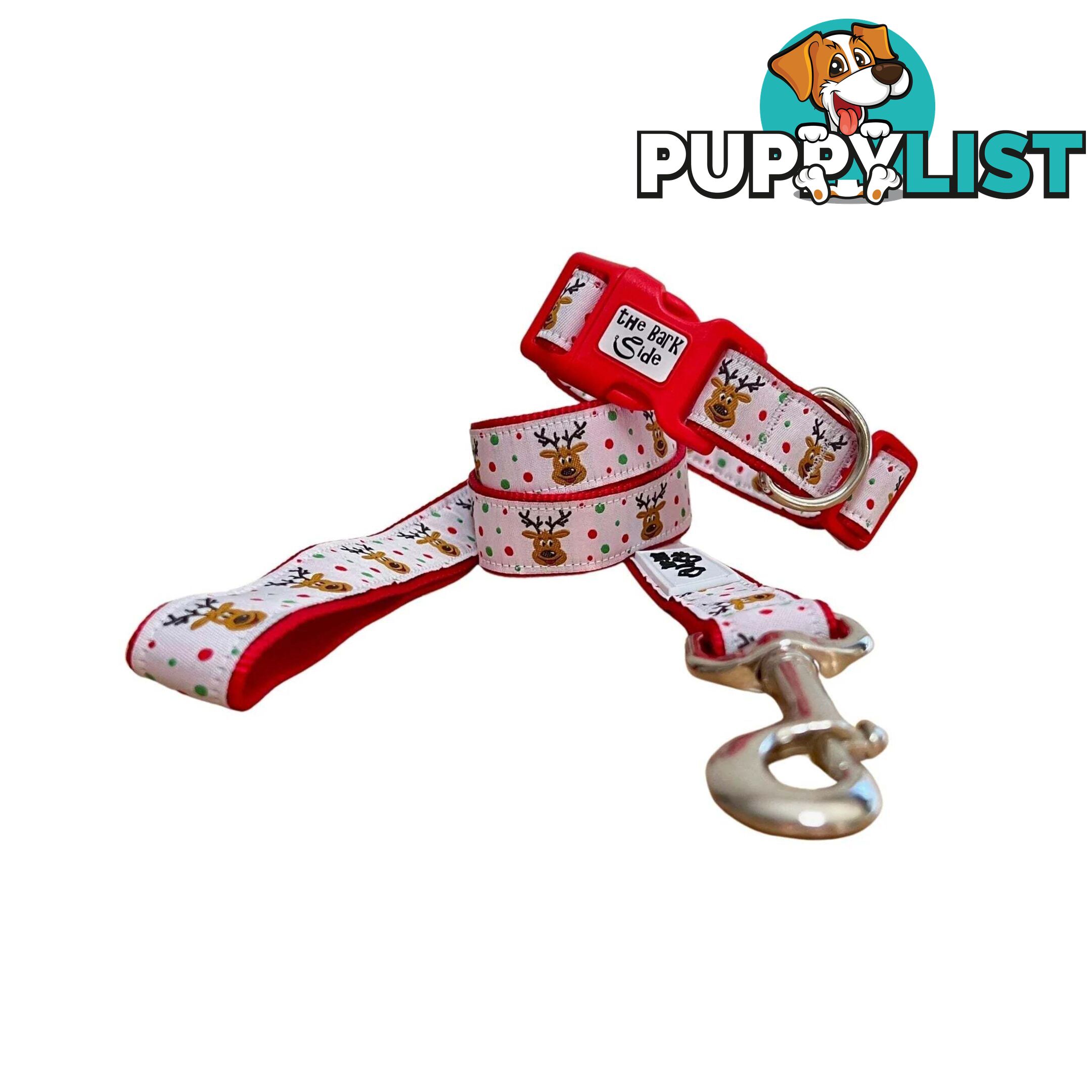 Christmas Dog Lead / Dog Leash - Hand Made by The Bark Side - TBSLDCHRSNO251.8