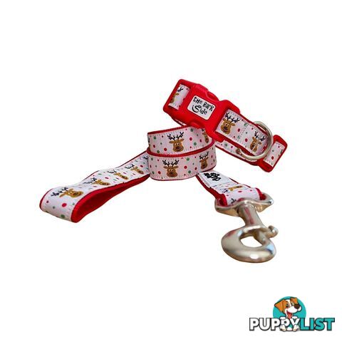 Christmas Dog Lead / Dog Leash - Hand Made by The Bark Side - TBSLDCHRSNO251.8