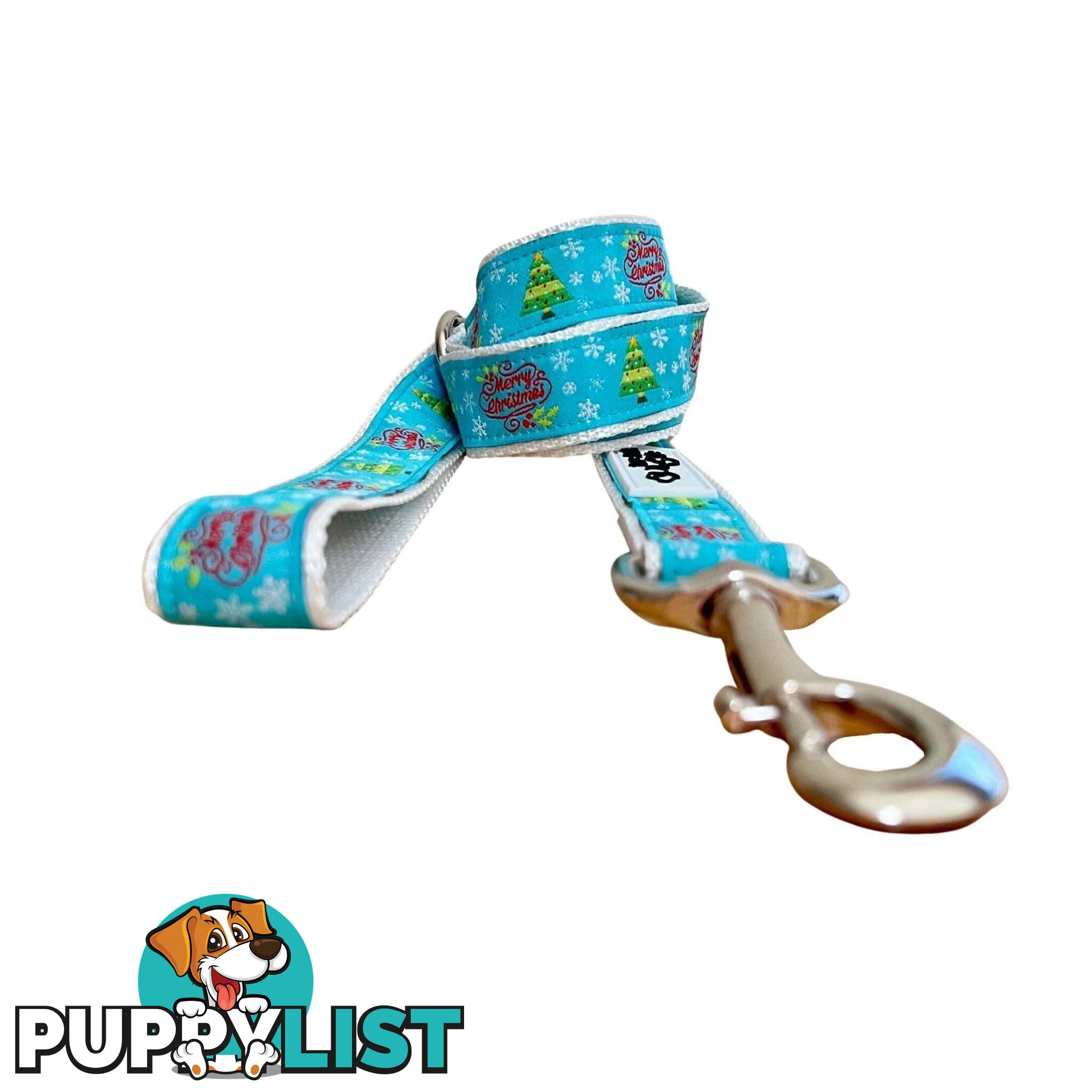 Christmas Dog Lead / Dog Leash - Hand Made by The Bark Side - TBSLDCHRSNO251.8