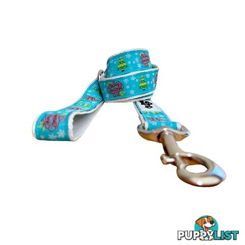 Christmas Dog Lead / Dog Leash - Hand Made by The Bark Side - TBSLDCHRSNO251.8