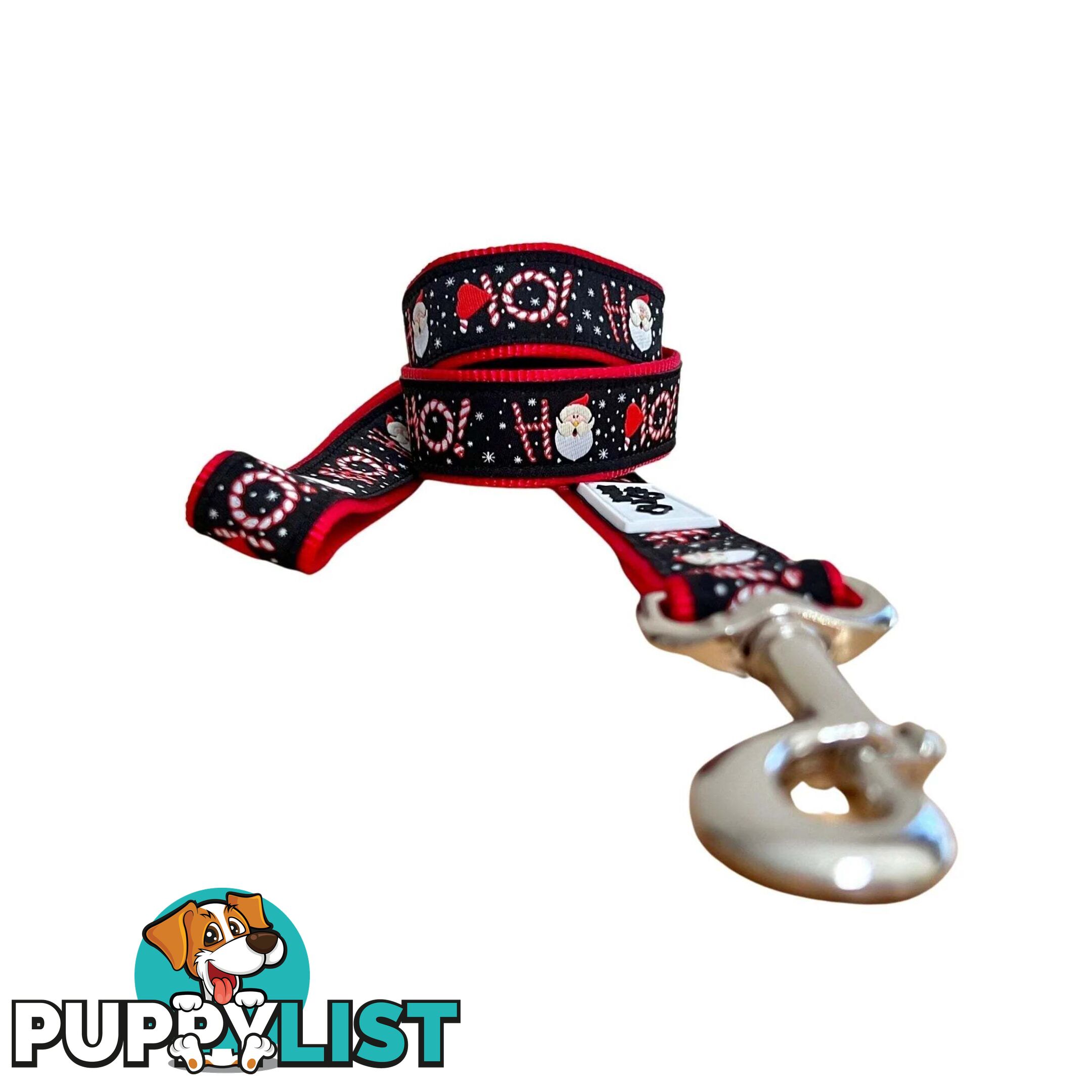 Christmas Dog Lead / Dog Leash - Hand Made by The Bark Side - TBSLDCHRSNO251.8