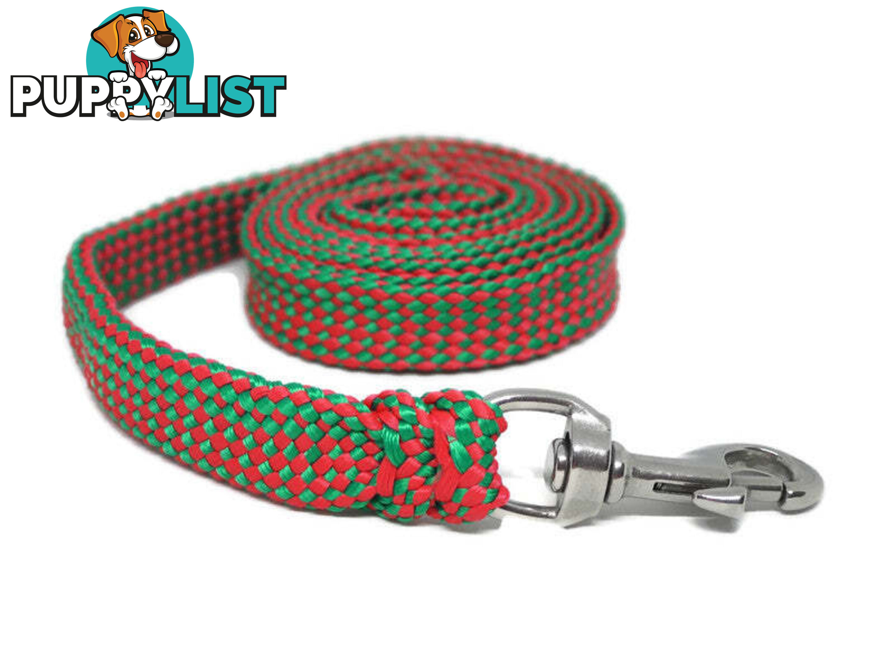 1.8m to 10m Long Dog Lead No Stitching Tough Yarnix 20mm Wide - YNXLD205SSPUR