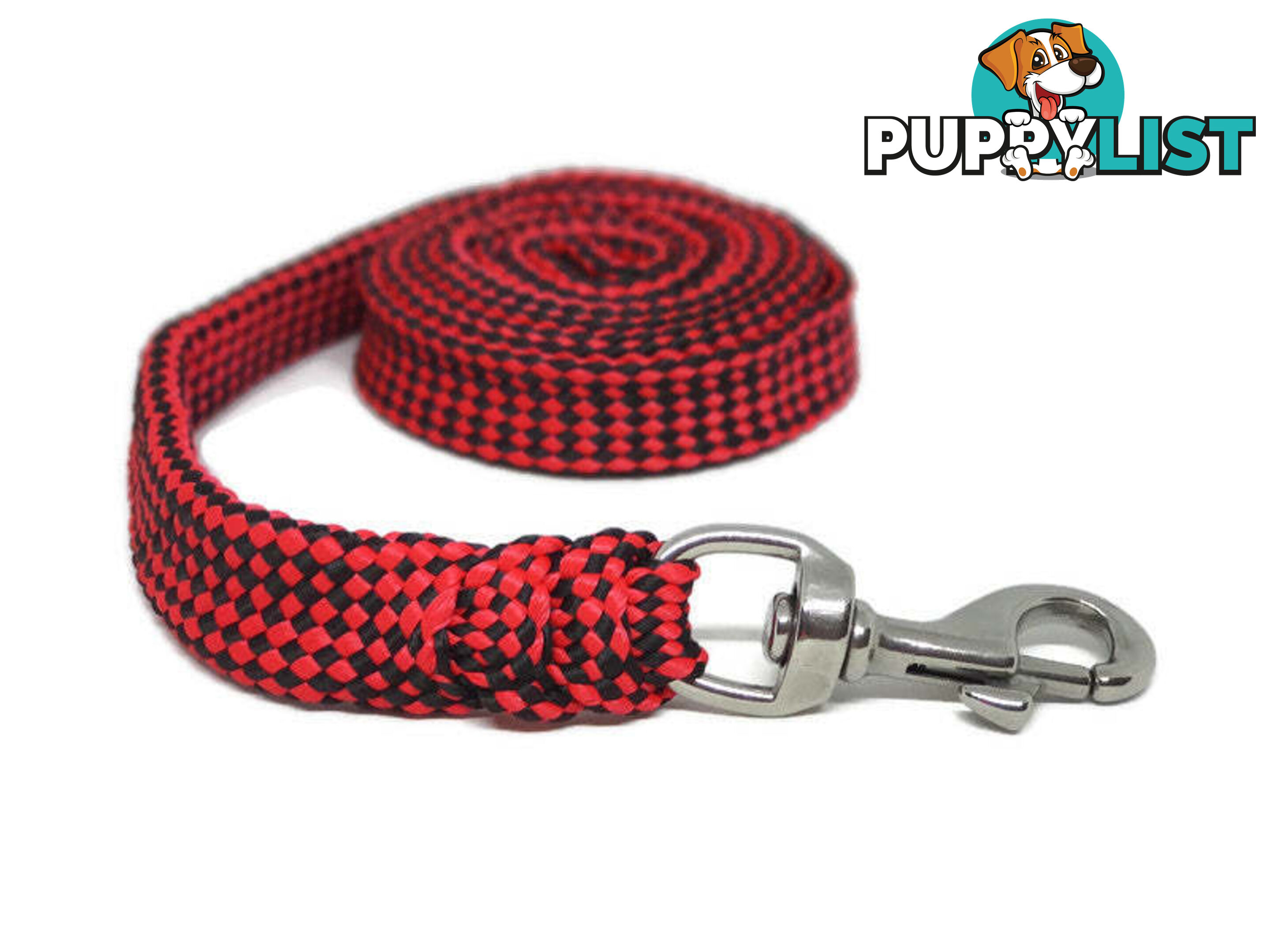 1.8m to 10m Long Dog Lead No Stitching Tough Yarnix 20mm Wide - YNXLD205SSPUR