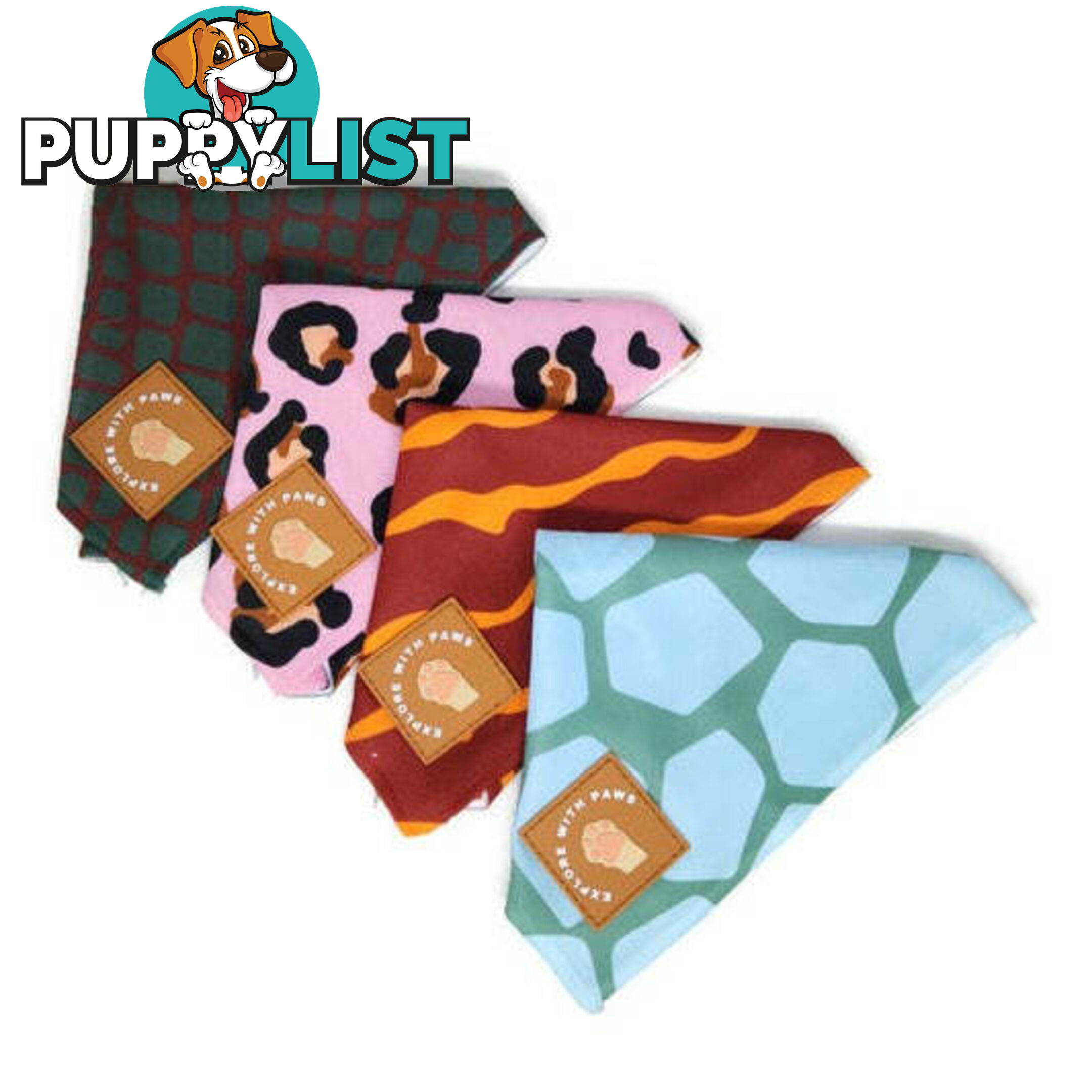 Designer Dog Bandana's by Explore with Paws - EWPBANLTUR