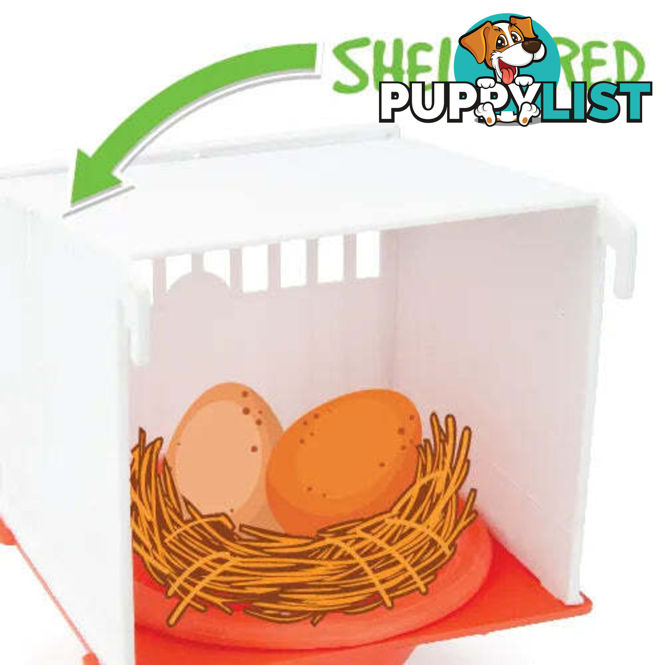 PLASTIC BIRD LAYING NEST - HOUSED - BAINBRIDGE - BB-A8177