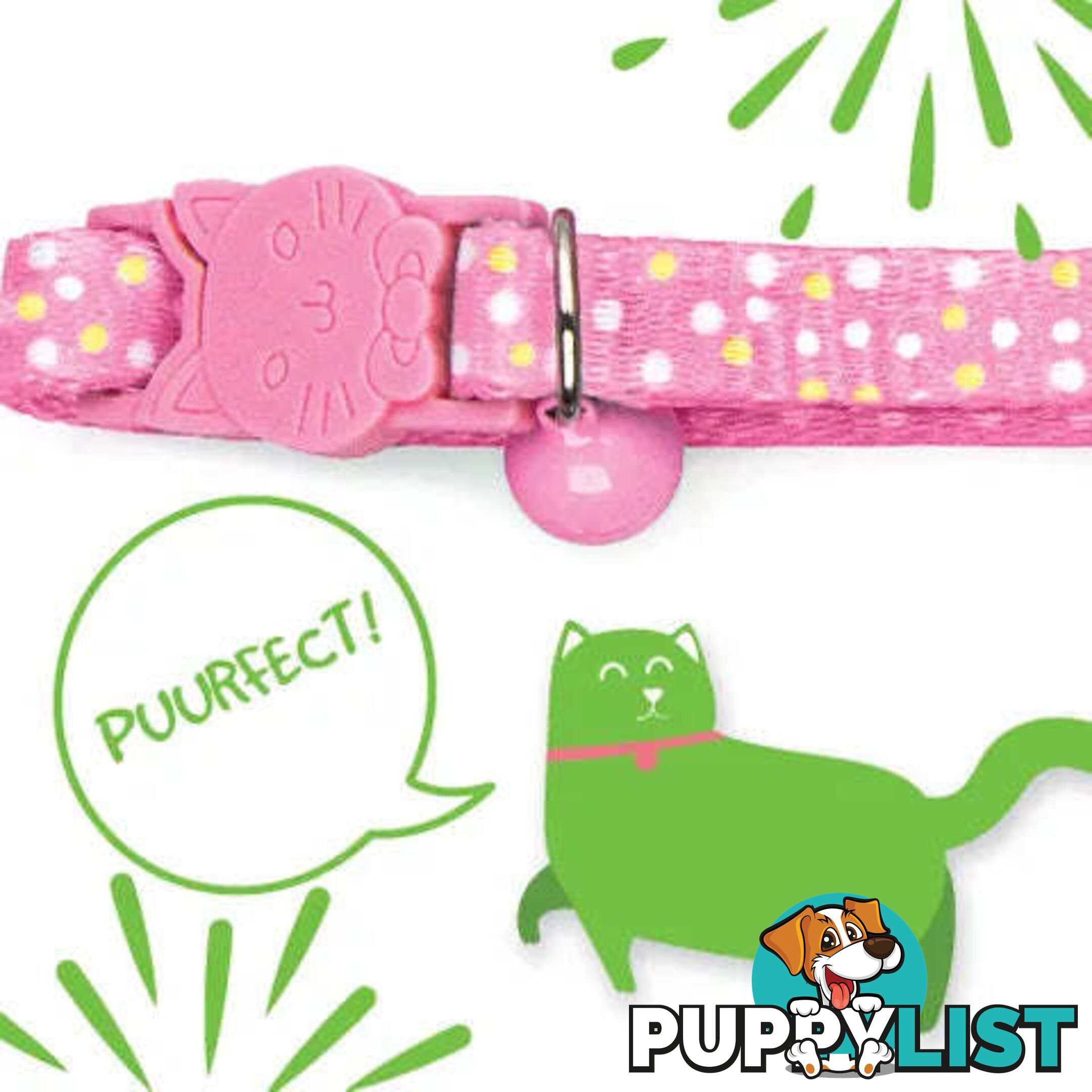 DOTTED CAT COLLAR - BAINBRIDGE - BB-A7268-BLU