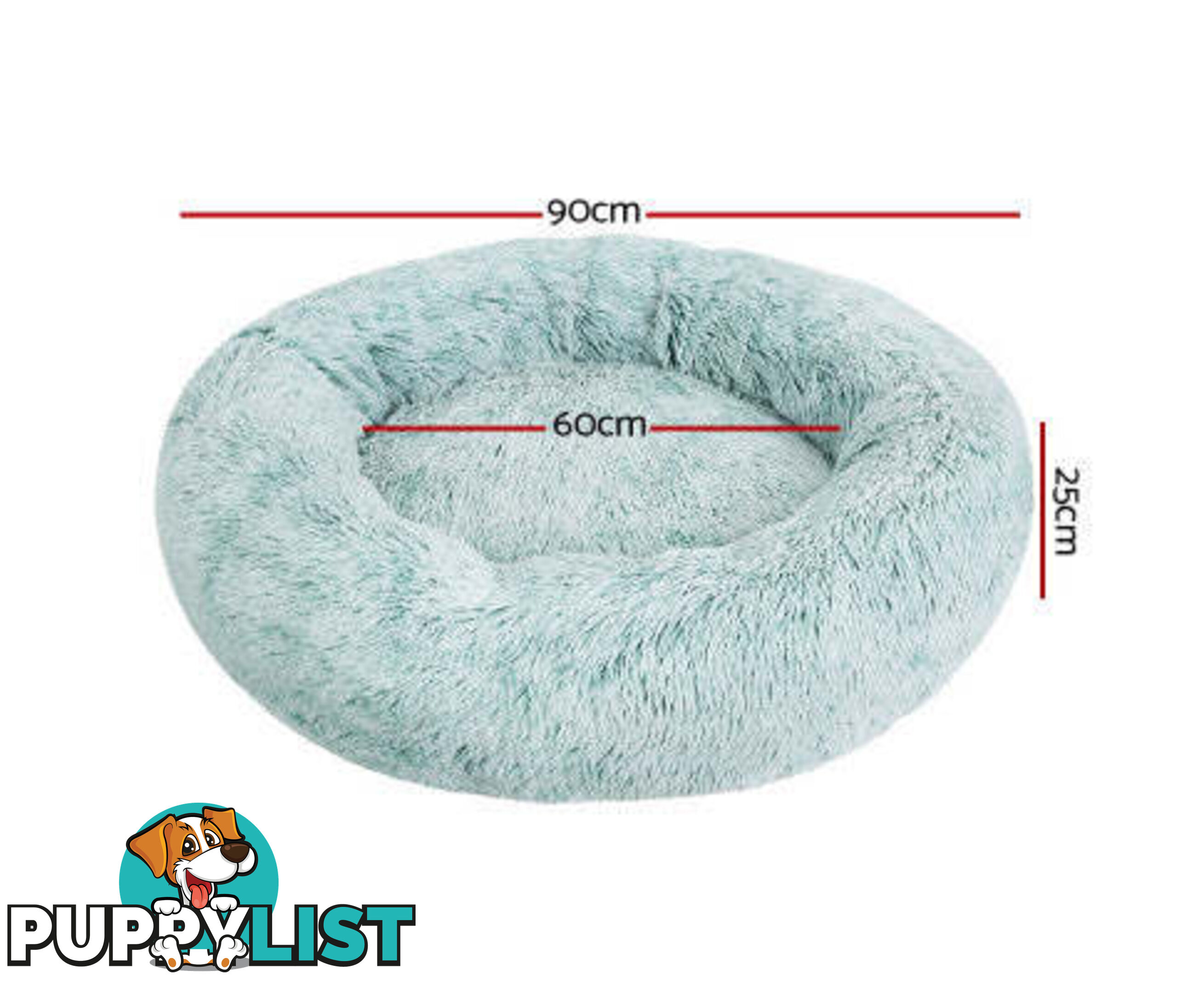 Pet Bed Dog Cat Calming Bed Sleeping Comfy Washable - PET-BED-D90-PK