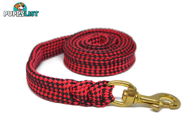 1.8m to 10m Long Dog Lead No Stitching Tough Yarnix 20mm Wide - YNXLD201.8BRBLK