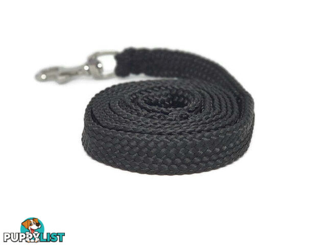 1.8m to 10m Long Dog Lead No Stitching Tough Yarnix 20mm Wide - YNXLD201.8BRBLK