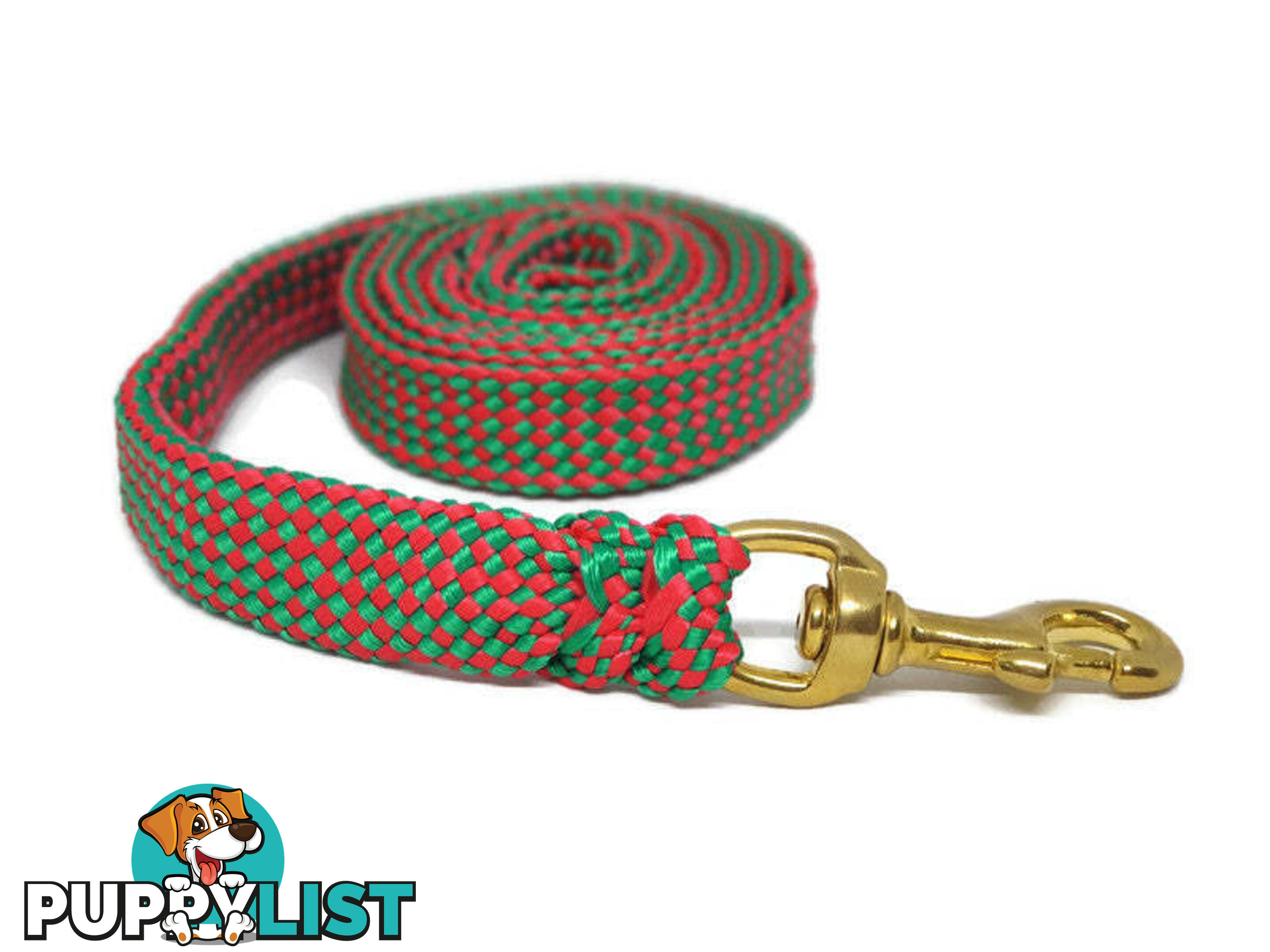 1.8m to 10m Long Dog Lead No Stitching Tough Yarnix 20mm Wide - YNXLD2010BRBLUYEL