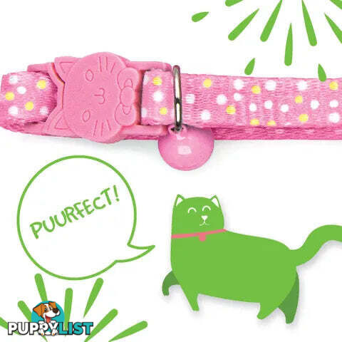 DOTTED CAT COLLAR - BAINBRIDGE - BB-A7268-PNK