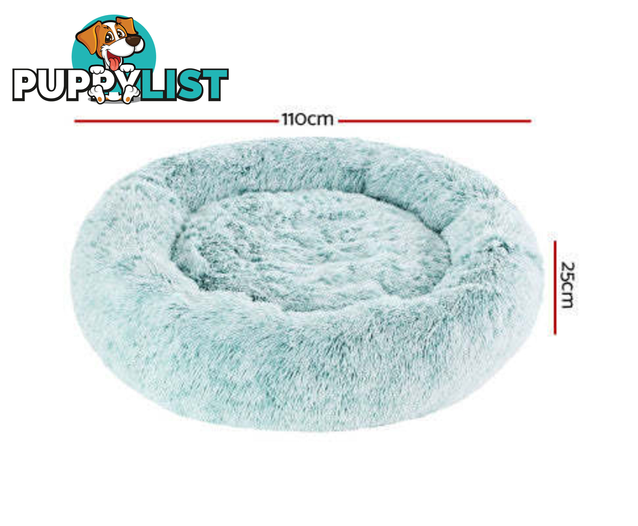 Pet Bed Dog Cat Calming Bed Sleeping Comfy Washable - PET-BED-D110-LTGR
