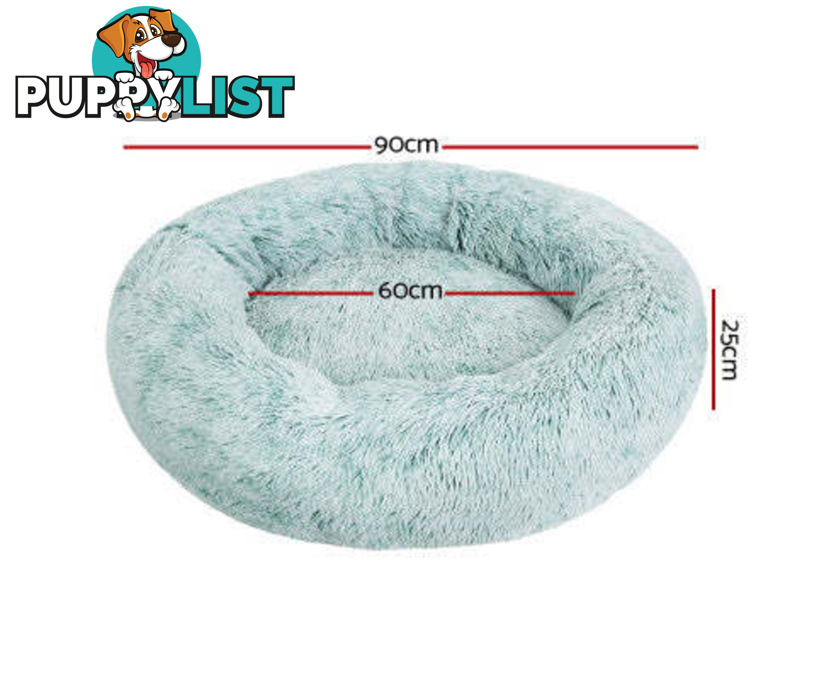 Pet Bed Dog Cat Calming Bed Sleeping Comfy Washable - PET-BED-D110-LTGR