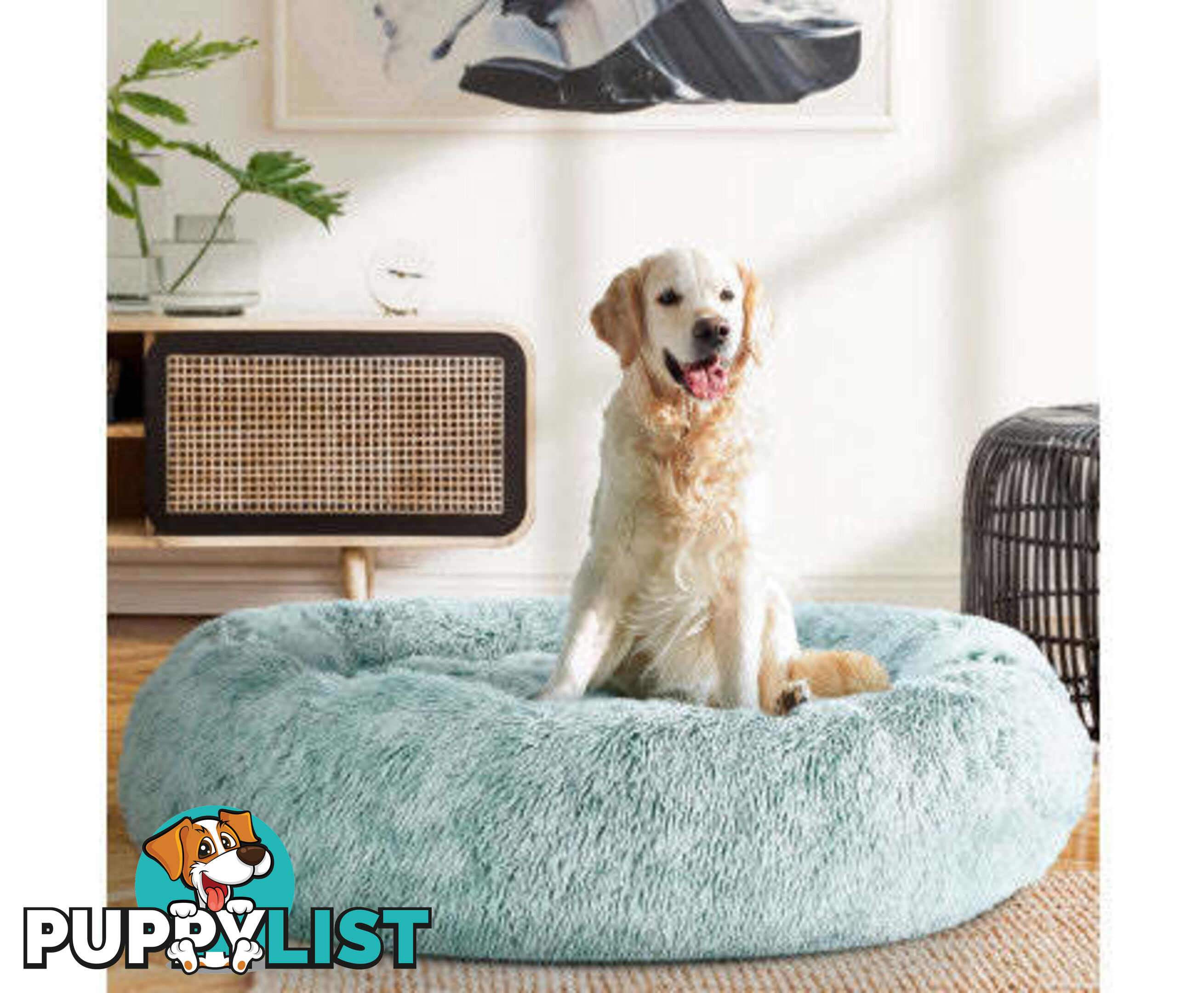 Pet Bed Dog Cat Calming Bed Sleeping Comfy Washable - PET-BED-D110-LTGR