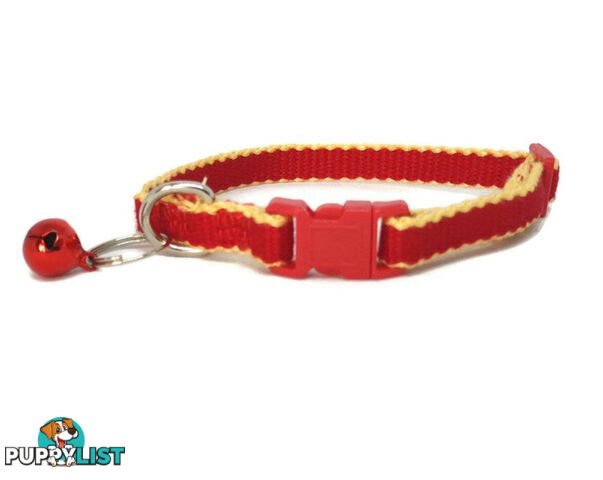 100% Pure Bamboo Fibre Cat Collar Plastic Buckle - Moondidley Pets - MDPCOLCATBRN
