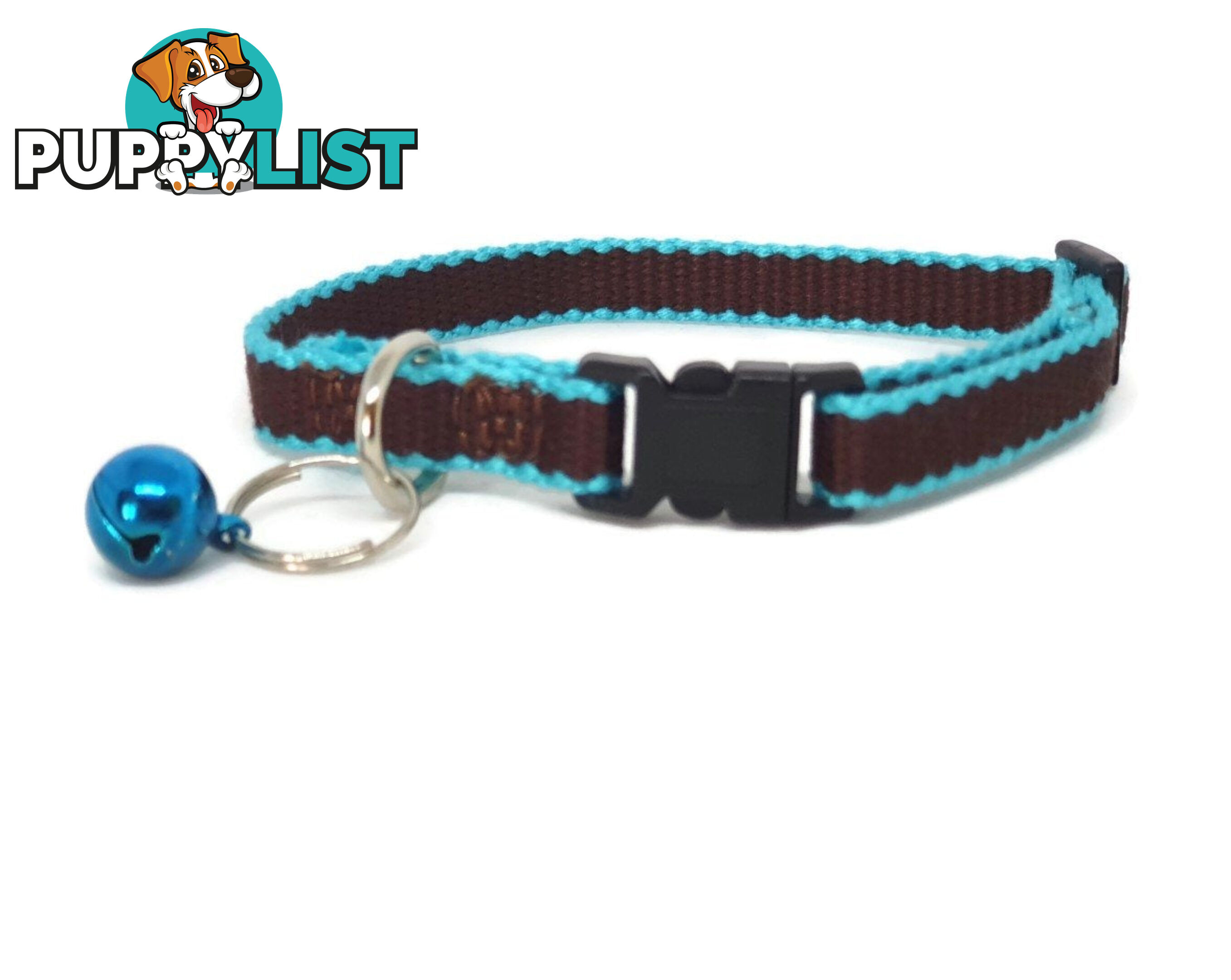 100% Pure Bamboo Fibre Cat Collar Plastic Buckle - Moondidley Pets - MDPCOLCATBRN