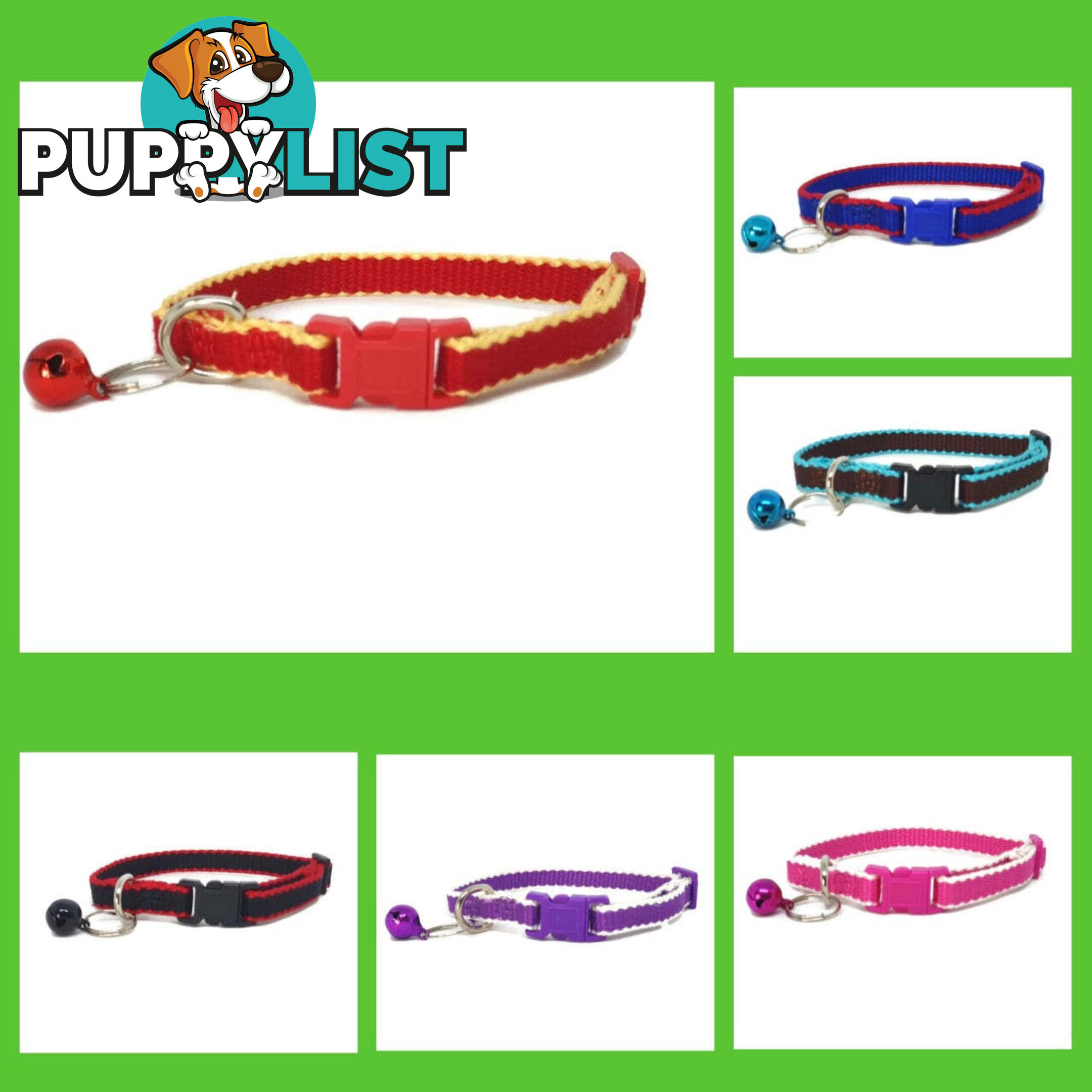 100% Pure Bamboo Fibre Cat Collar Plastic Buckle - Moondidley Pets - MDPCOLCATBRN