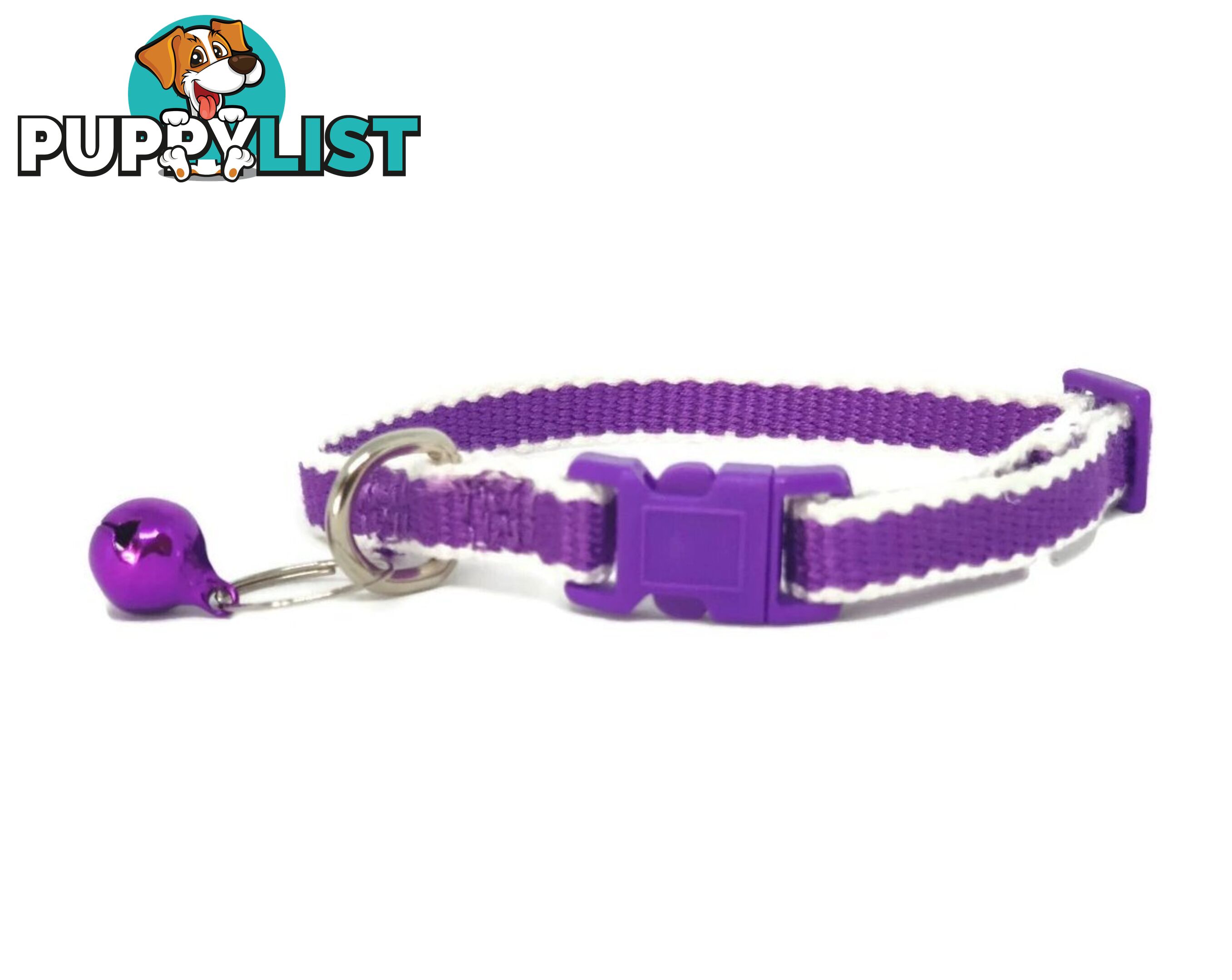 100% Pure Bamboo Fibre Cat Collar Plastic Buckle - Moondidley Pets - MDPCOLCATBRN
