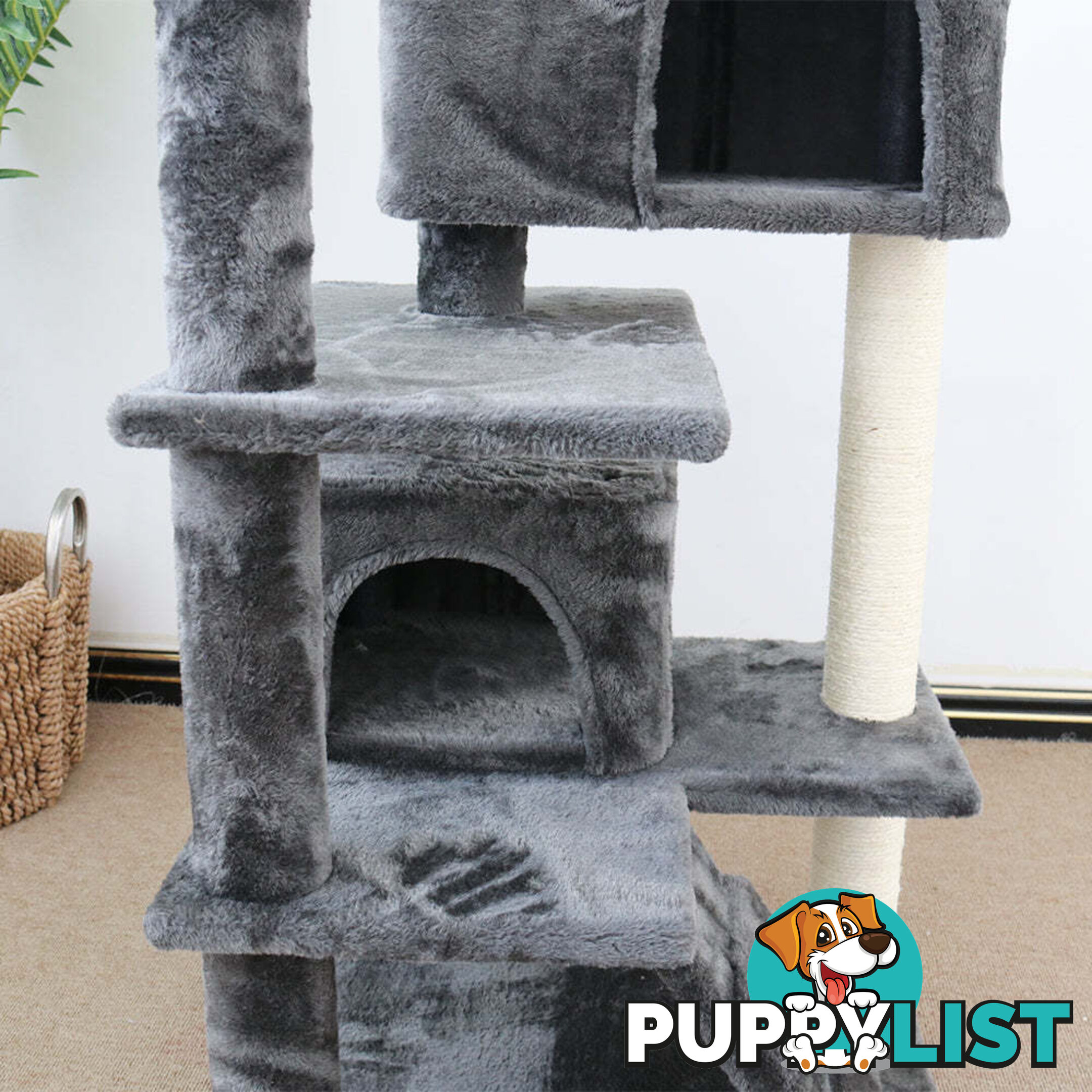 CATIO Chipboard Flannel Cat Scratching Tree - Abstract Deluxe 50x50x127cm - V390-C200226