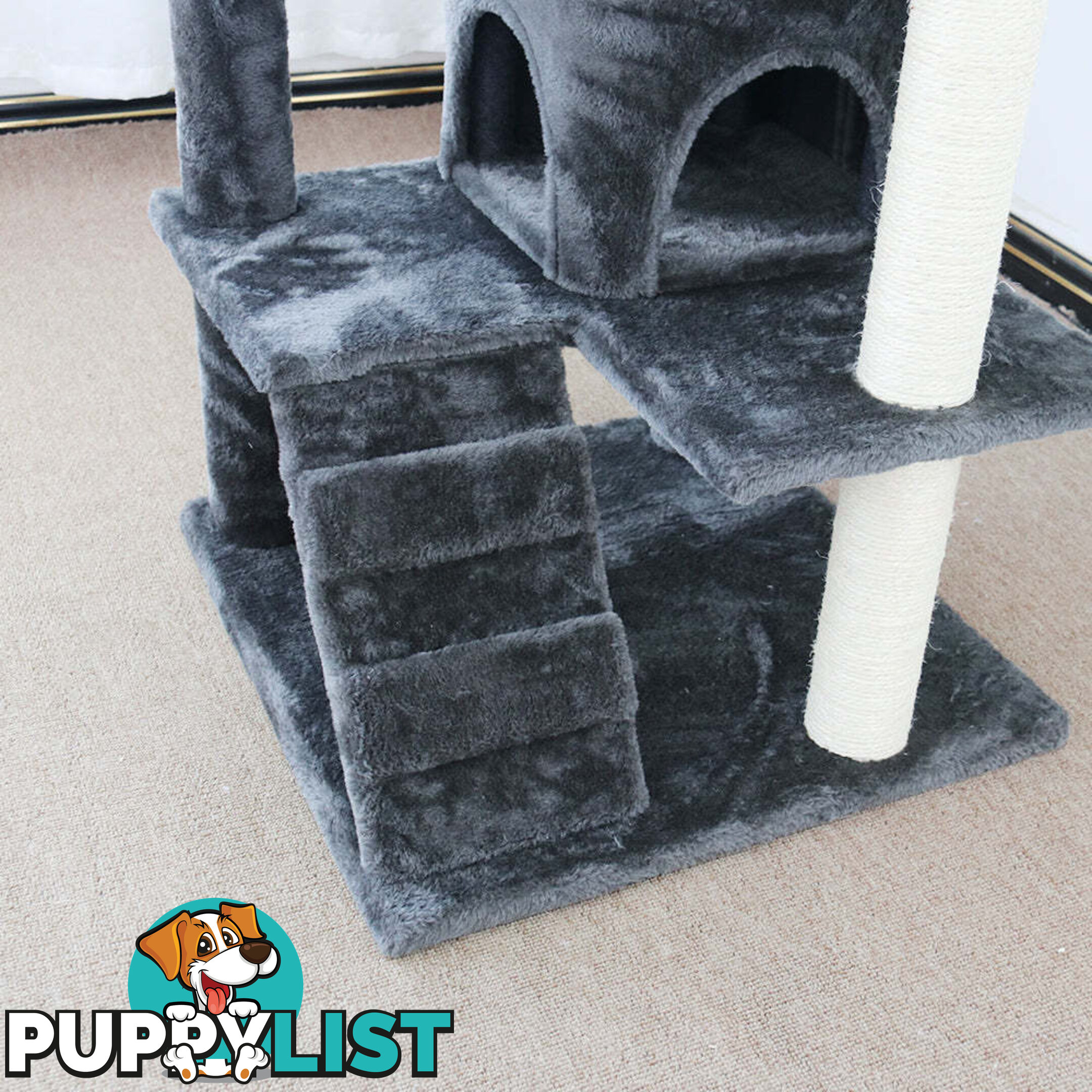 CATIO Chipboard Flannel Cat Scratching Tree - Abstract Deluxe 50x50x127cm - V390-C200226