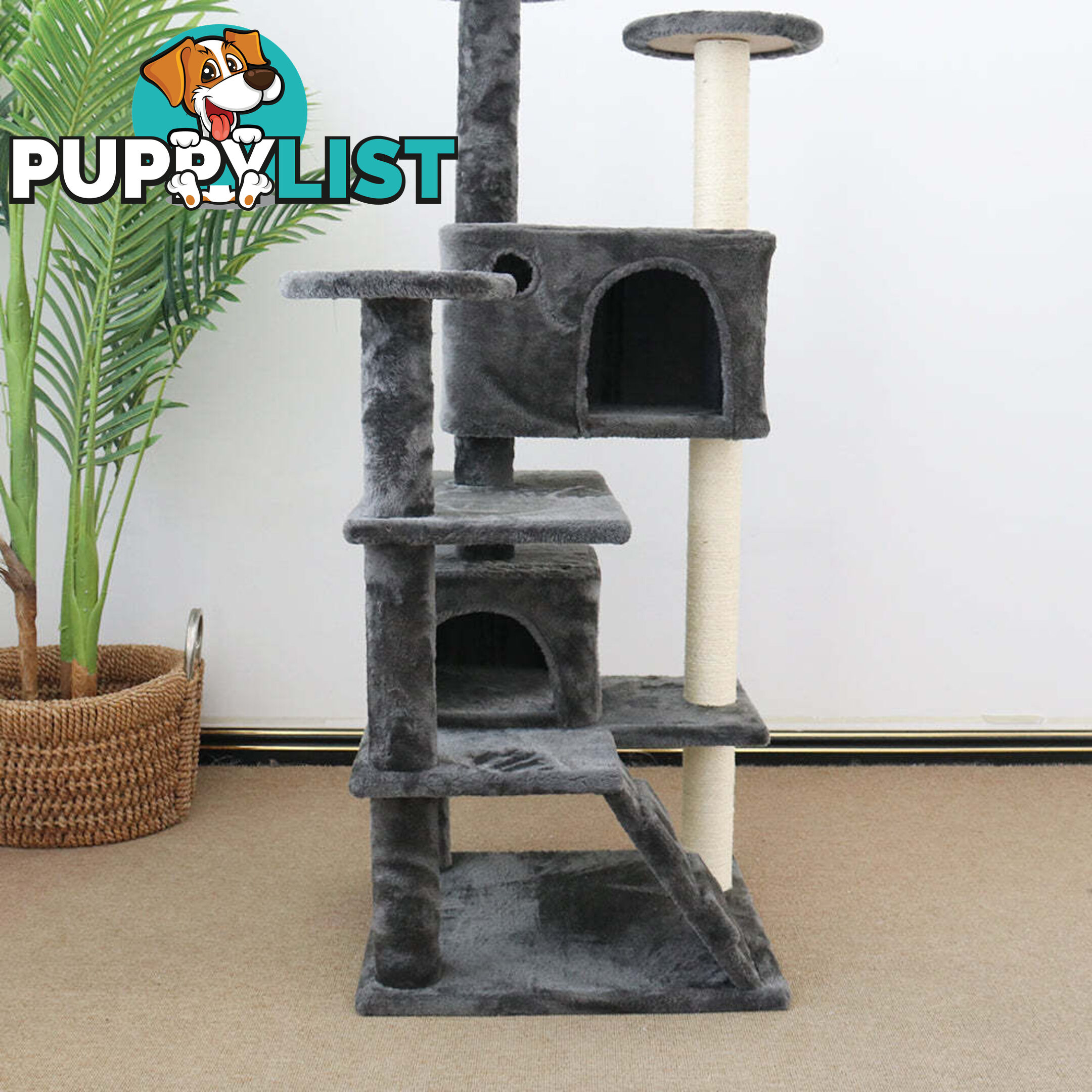 CATIO Chipboard Flannel Cat Scratching Tree - Abstract Deluxe 50x50x127cm - V390-C200226