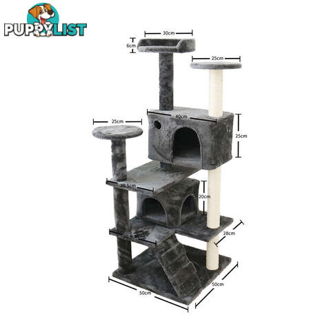 CATIO Chipboard Flannel Cat Scratching Tree - Abstract Deluxe 50x50x127cm - V390-C200226