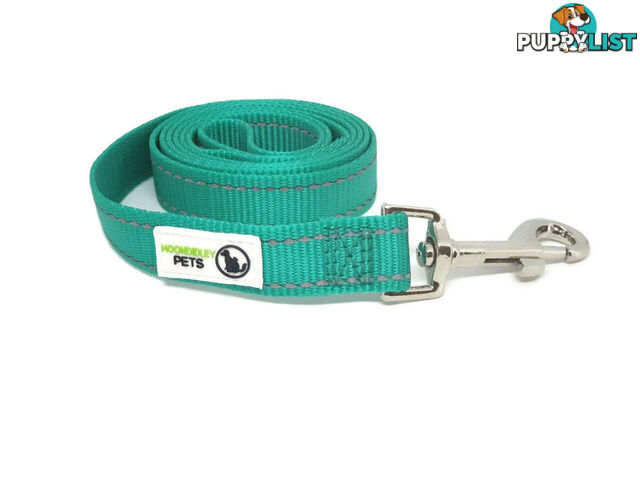 60cm Short Dog Lead Nyon w/Reflective Stitching - Moondidley Pets - MDPLDREFTUR2060