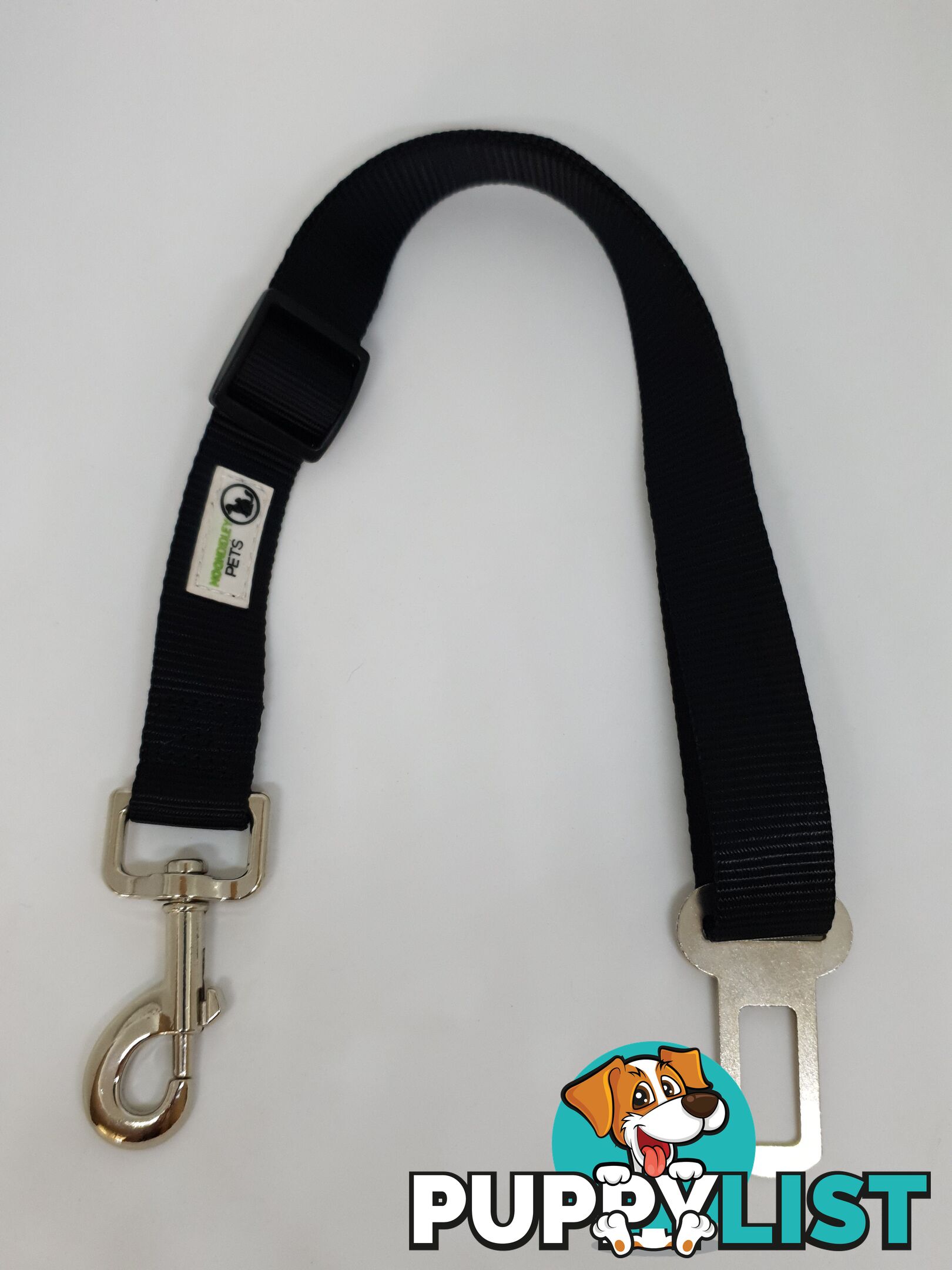 Seat Belt Safety Travel Attachment Connector - Moondidley Pets - MDPSBBLK