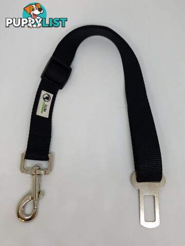 Seat Belt Safety Travel Attachment Connector - Moondidley Pets - MDPSBBLK