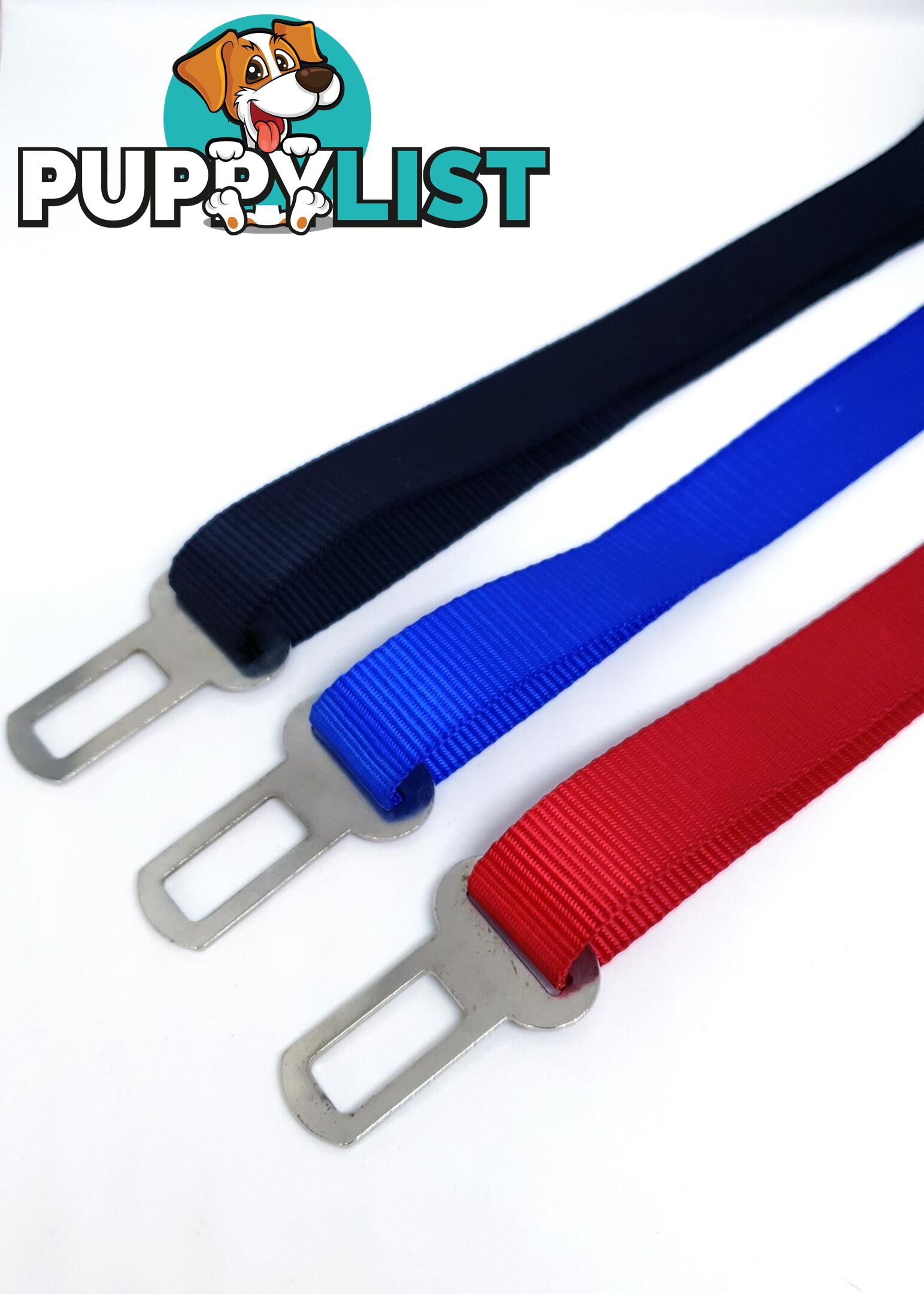 Seat Belt Safety Travel Attachment Connector - Moondidley Pets - MDPSBBLK