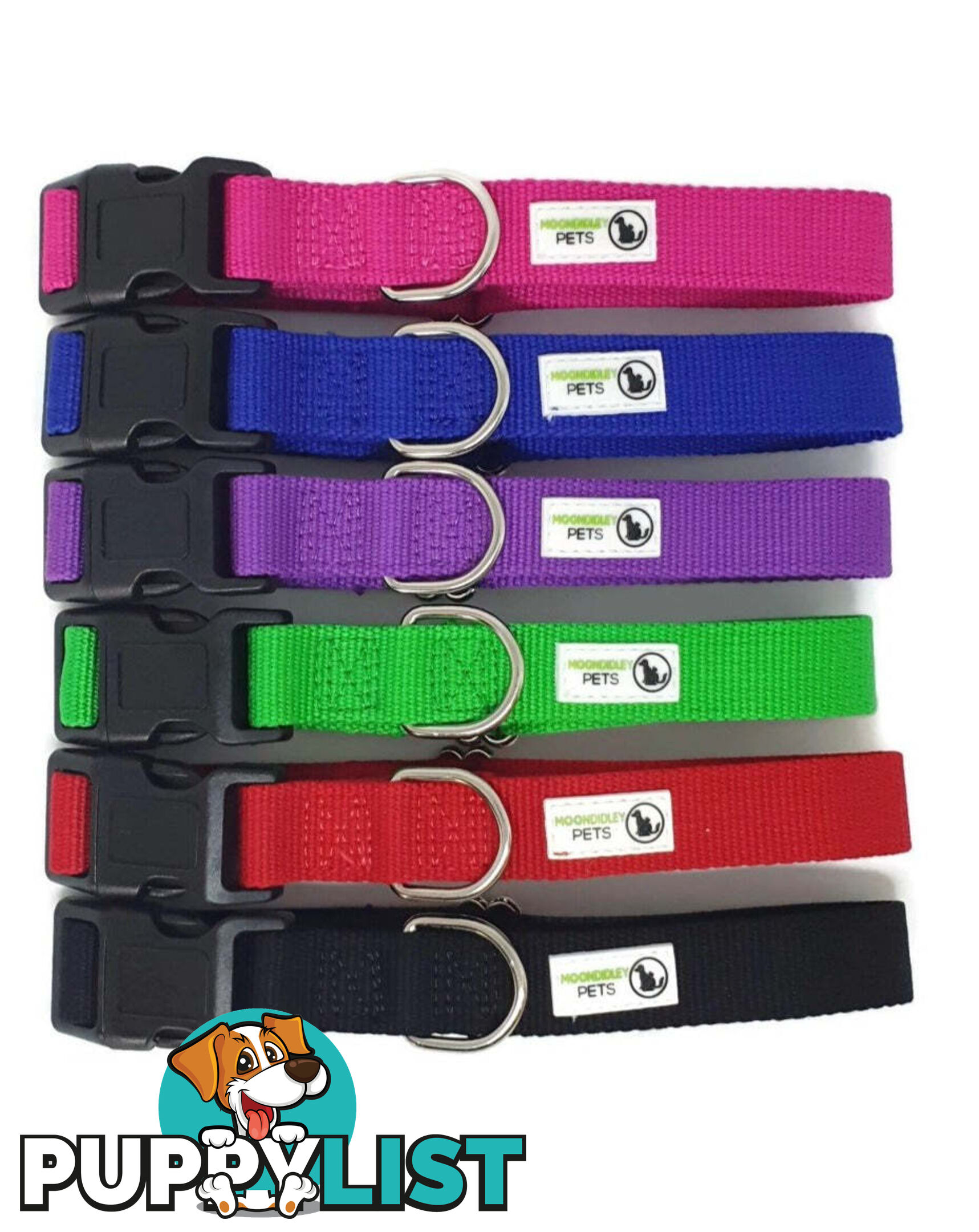 100% Pure Bamboo Fibre Dog Collar Plastic Buckle - Moondidley Pets - MDPCOLBAMSPUR