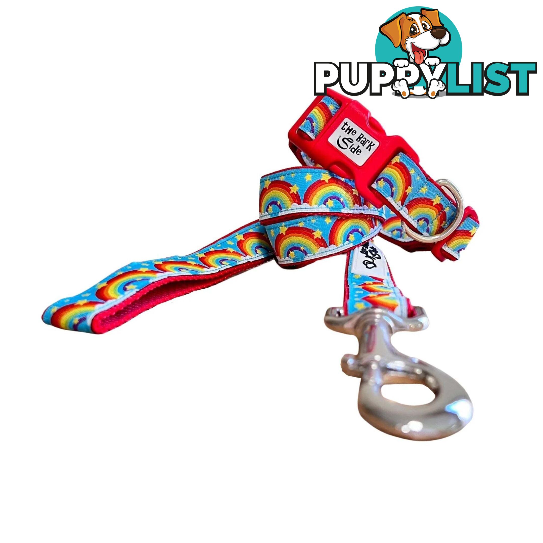 Rainbow Dog Lead / Dog Leash - Hand Made by The Bark Side - TBSLDRAIYEL201.5