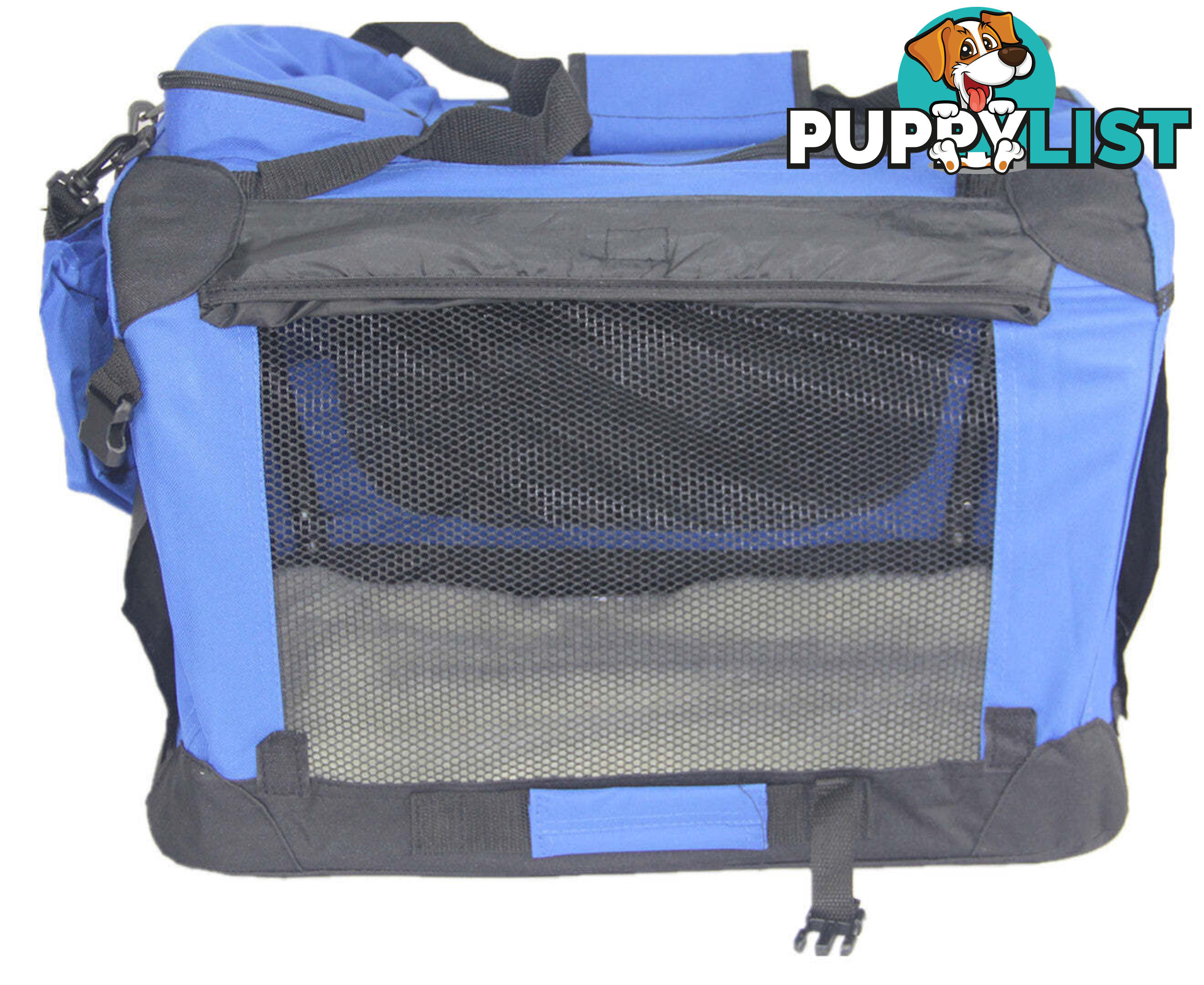 YES4PETS Small Foldable Pet Soft Dog Cat Puppy Rabbit Crate Bag With Curtain-Blue - V278-SC4934-S_BLUE