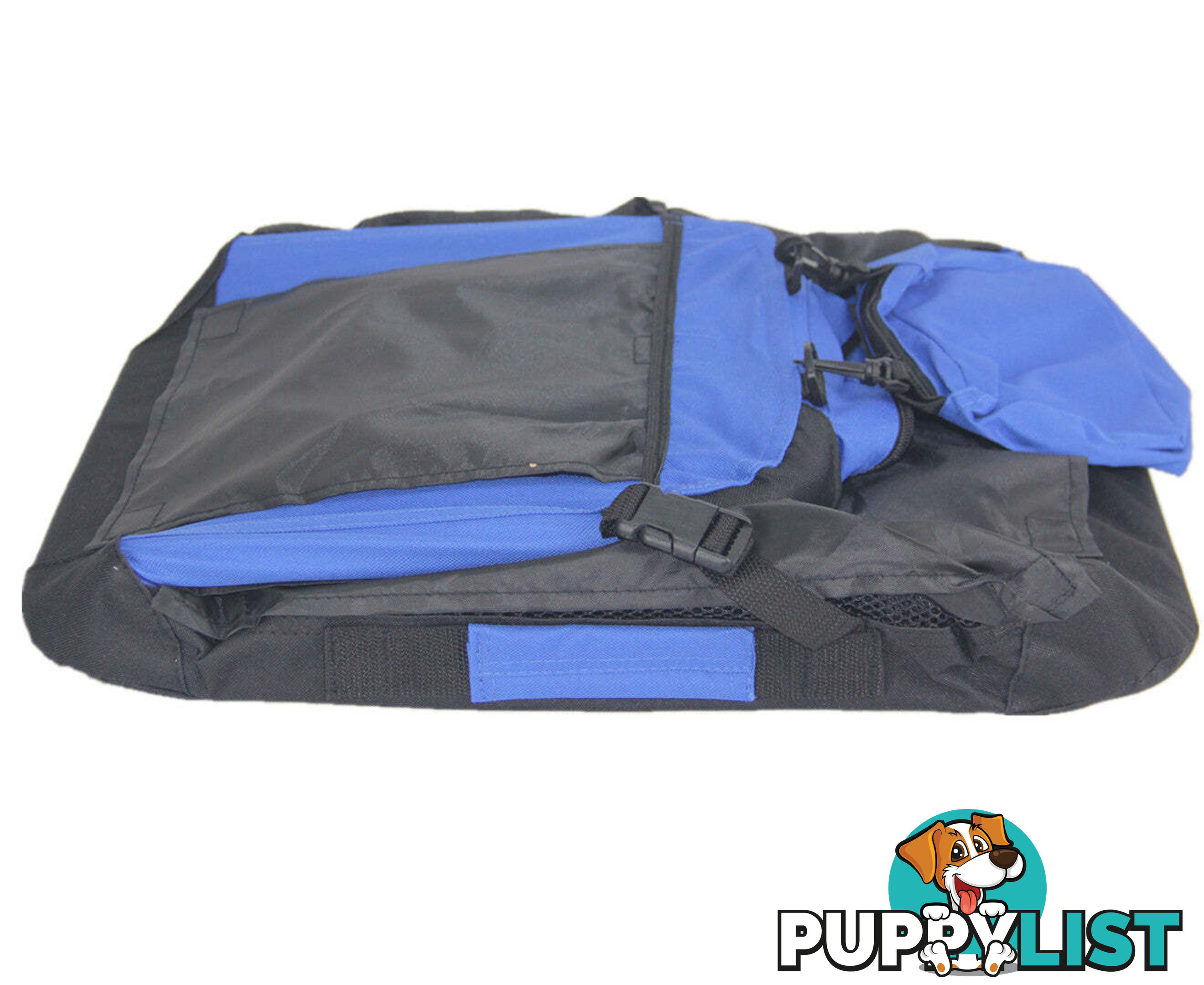 YES4PETS Small Foldable Pet Soft Dog Cat Puppy Rabbit Crate Bag With Curtain-Blue - V278-SC4934-S_BLUE
