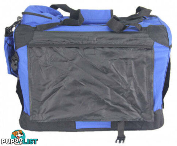 YES4PETS Small Foldable Pet Soft Dog Cat Puppy Rabbit Crate Bag With Curtain-Blue - V278-SC4934-S_BLUE