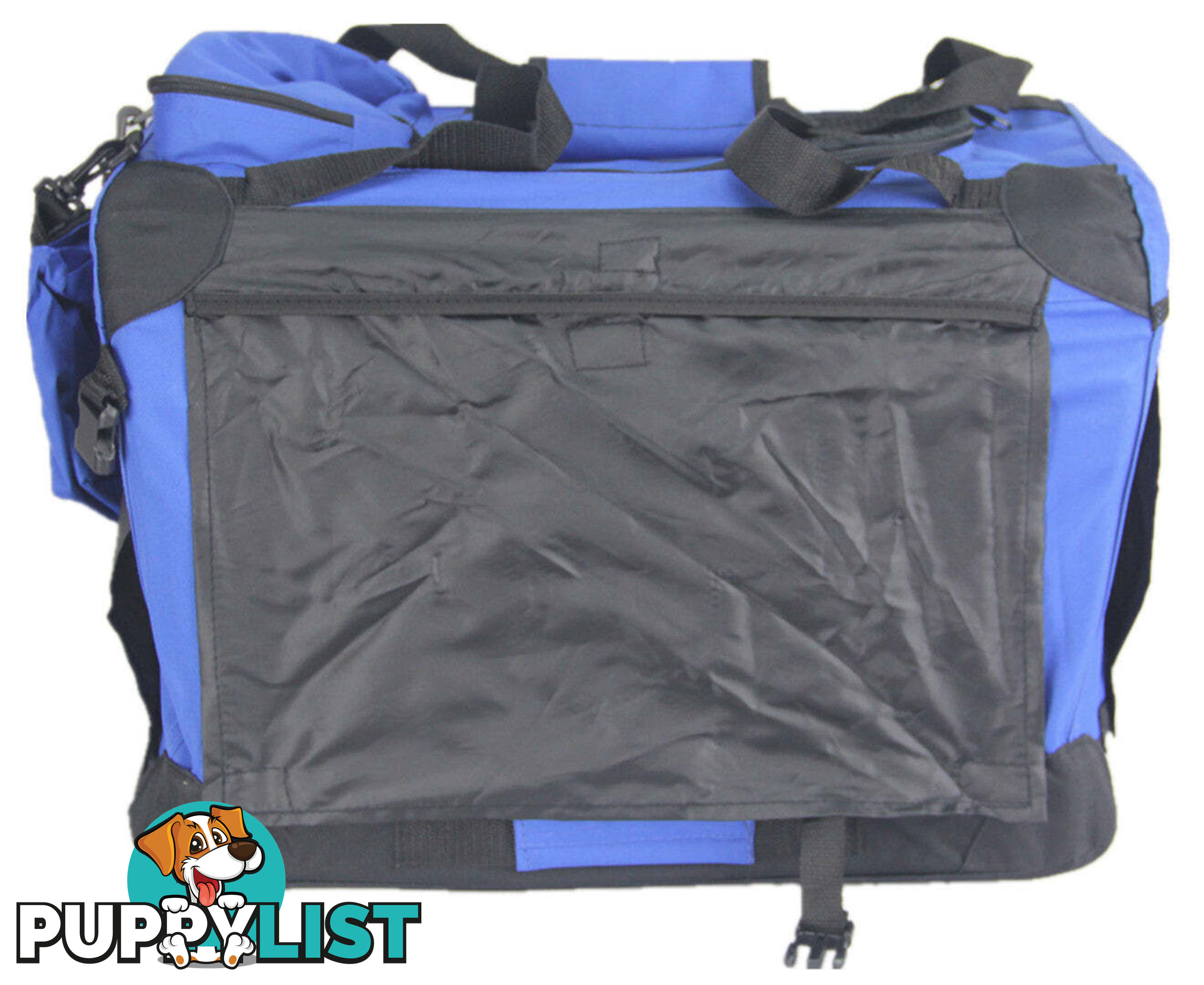 YES4PETS Small Foldable Pet Soft Dog Cat Puppy Rabbit Crate Bag With Curtain-Blue - V278-SC4934-S_BLUE