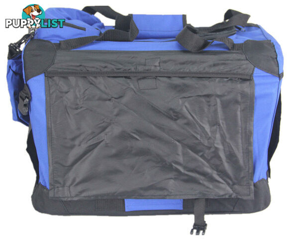 YES4PETS Small Foldable Pet Soft Dog Cat Puppy Rabbit Crate Bag With Curtain-Blue - V278-SC4934-S_BLUE
